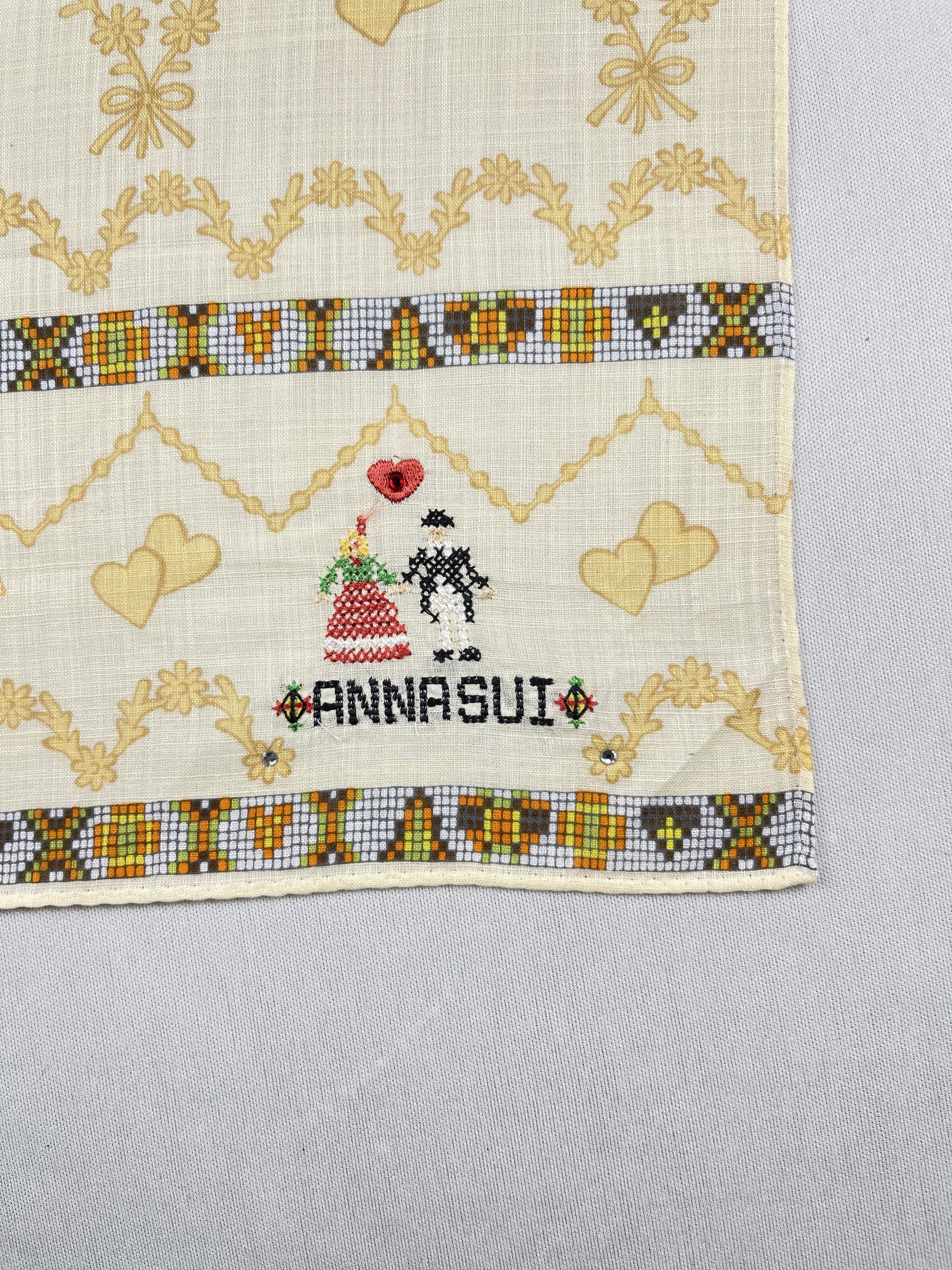 Other Vintage Anna Sui Handkerchief Pocket Square Bandana HM0054 Size ONE SIZE - 5 Thumbnail