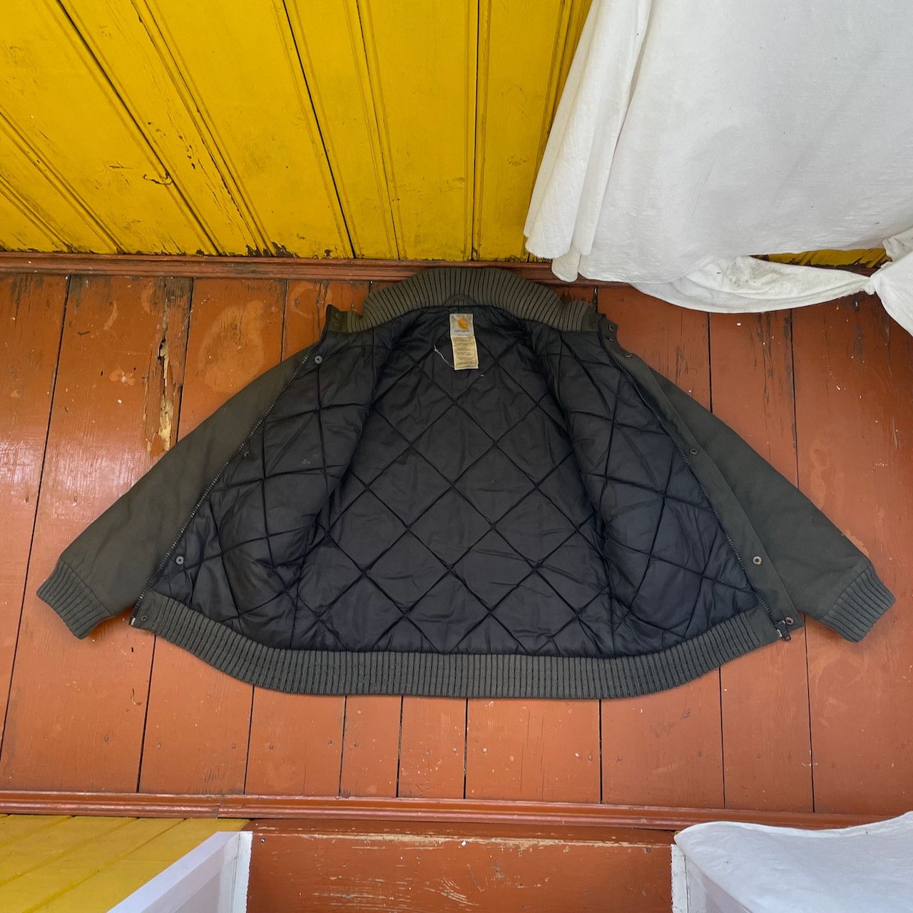 Carhartt Vintage Carhartt Olive Bomber Jacket – Canvas Workwear Size US M / EU 48-50 / 2 - 7 Thumbnail