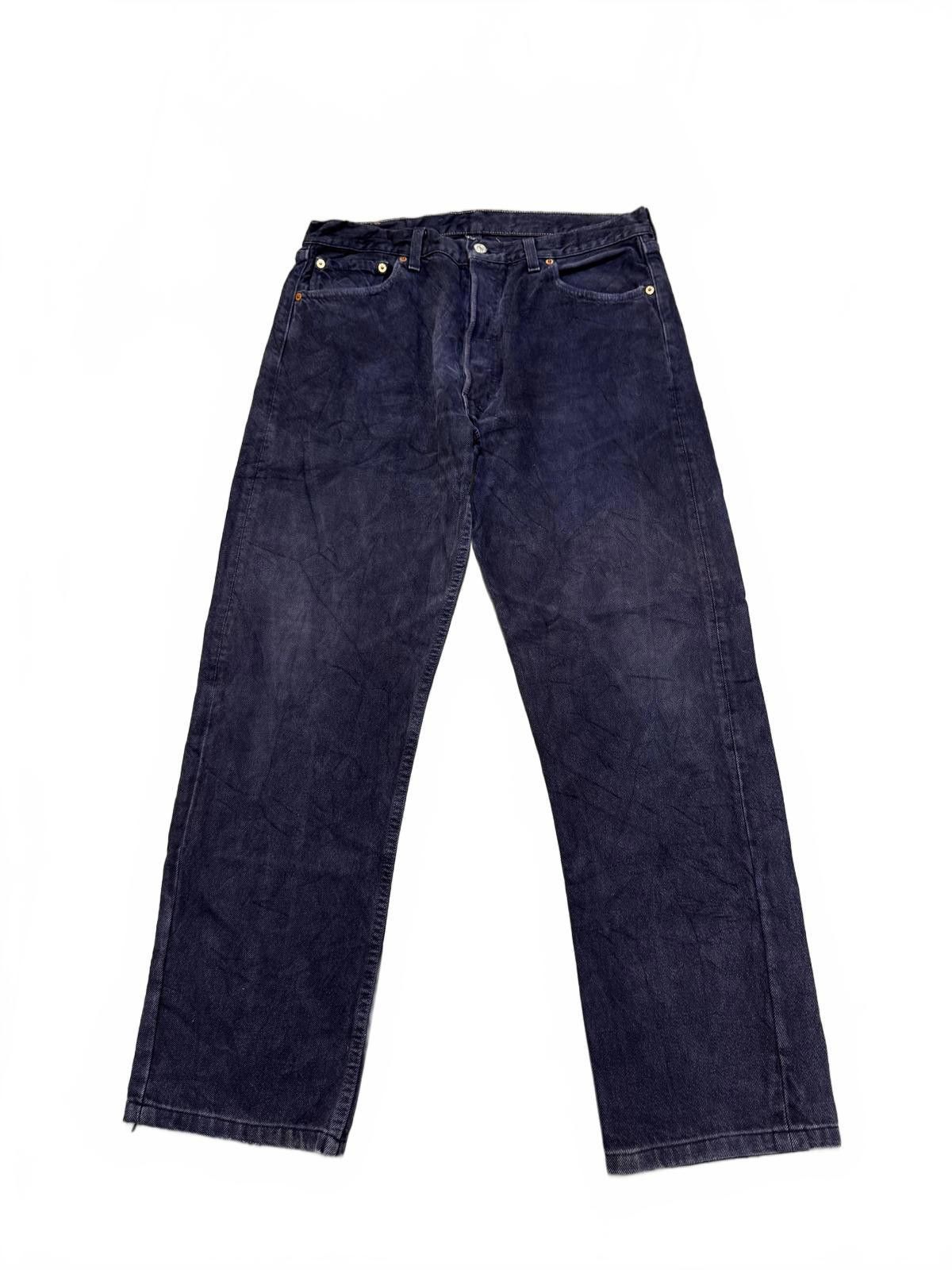 Levi's Levi's Navy 501 Men's Denim Jeans Size US 34 / EU 50 - 2 Thumbnail