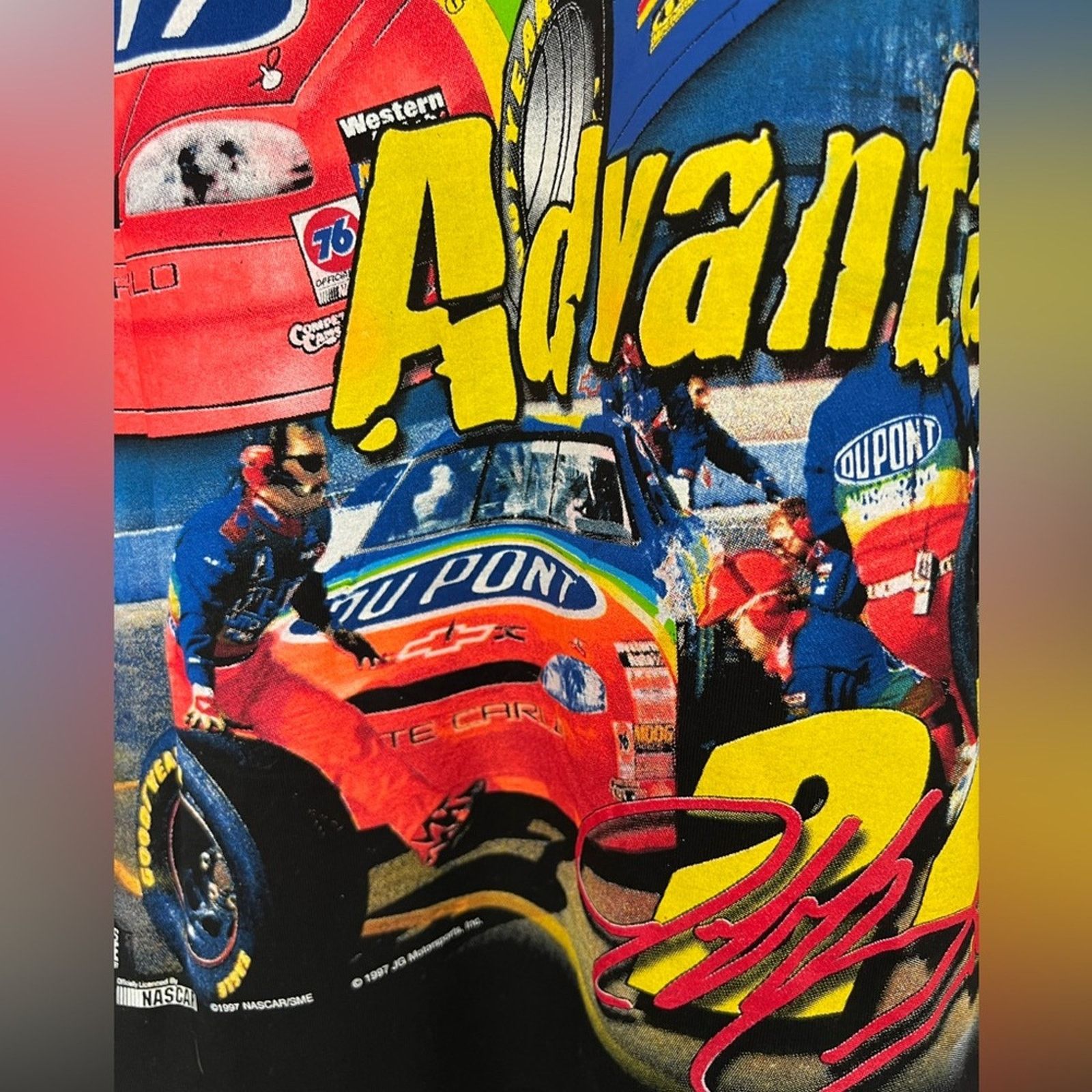 Chase Authentics DEADSTOCK Vintage Chase 1997 Jeff Gordon ALL OVER PRINT AOP Size US XL / EU 56 / 4 - 11 Thumbnail