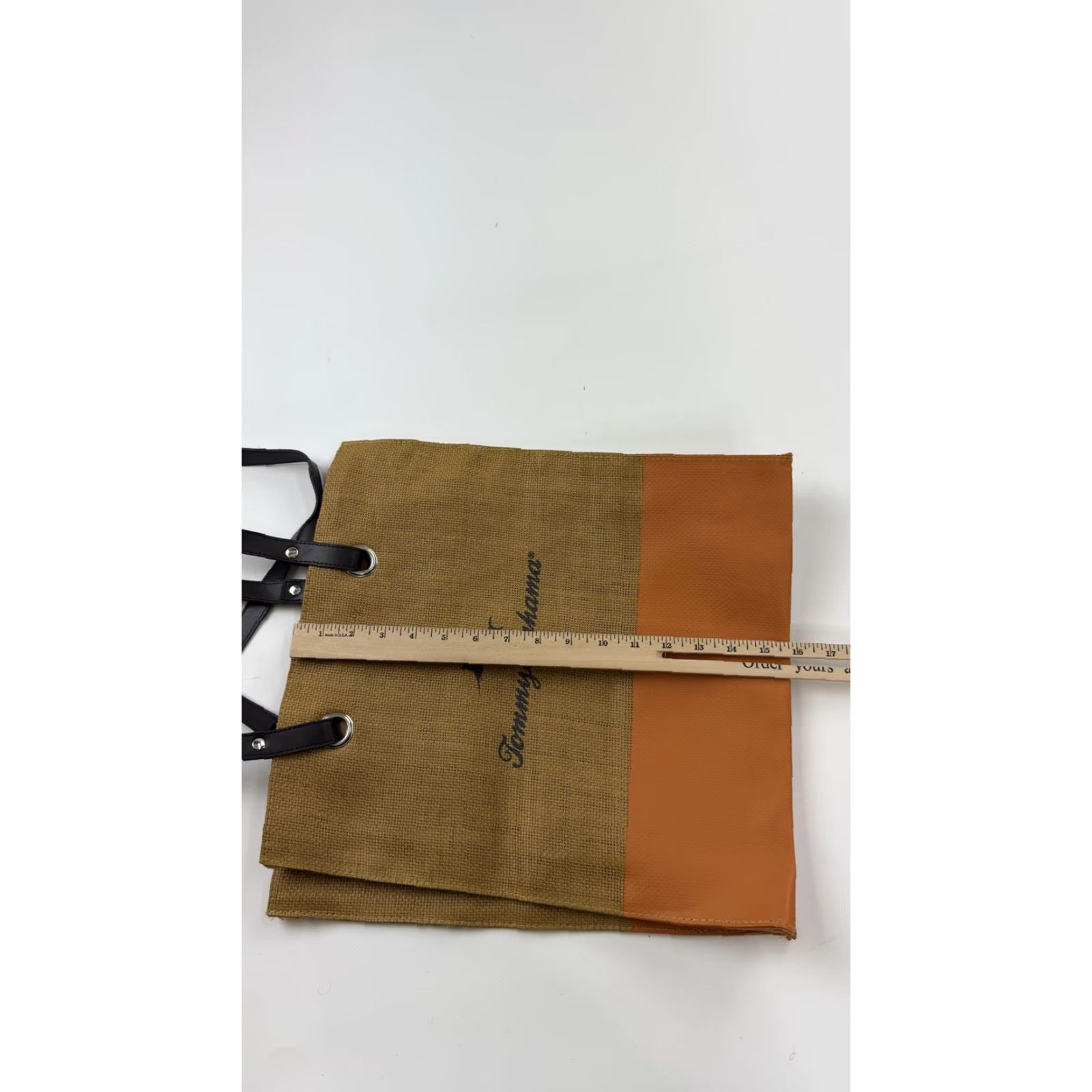 Tommy Bahama Tommy Bahama Tote Bag Womens Large Tan Orange Jute Vegan Leather Shoulder Beach Bag Womens Large Tan Orange Jute Vegan Leather Shoulder Beach Size ONE SIZE - 5 Thumbnail