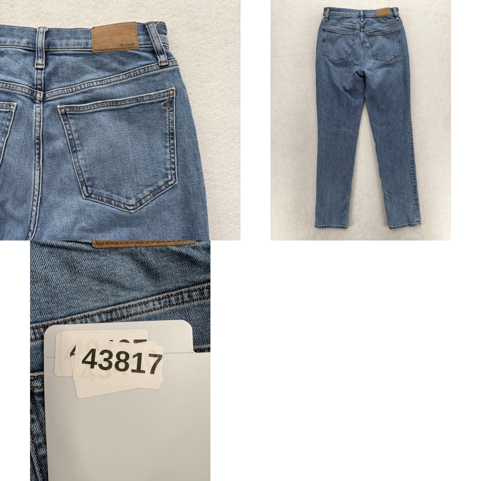 Madewell VINTAGE Madewell The Perfect Vintage Jean Womens 27 Blue High Rise Slim Straight Denim Jeans Women 27 Blue Slim Straight Size 27" / US 4 / IT 40 - 9 Thumbnail