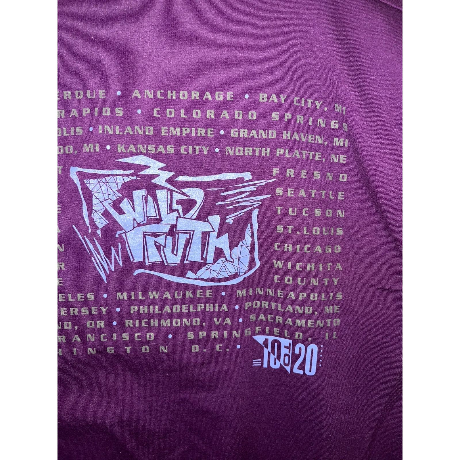Vintage Vintage Wild Truth Shirt 10 To 20 Purple Tee VTG 90s Large Size US L / EU 52-54 / 3 - 7 Thumbnail