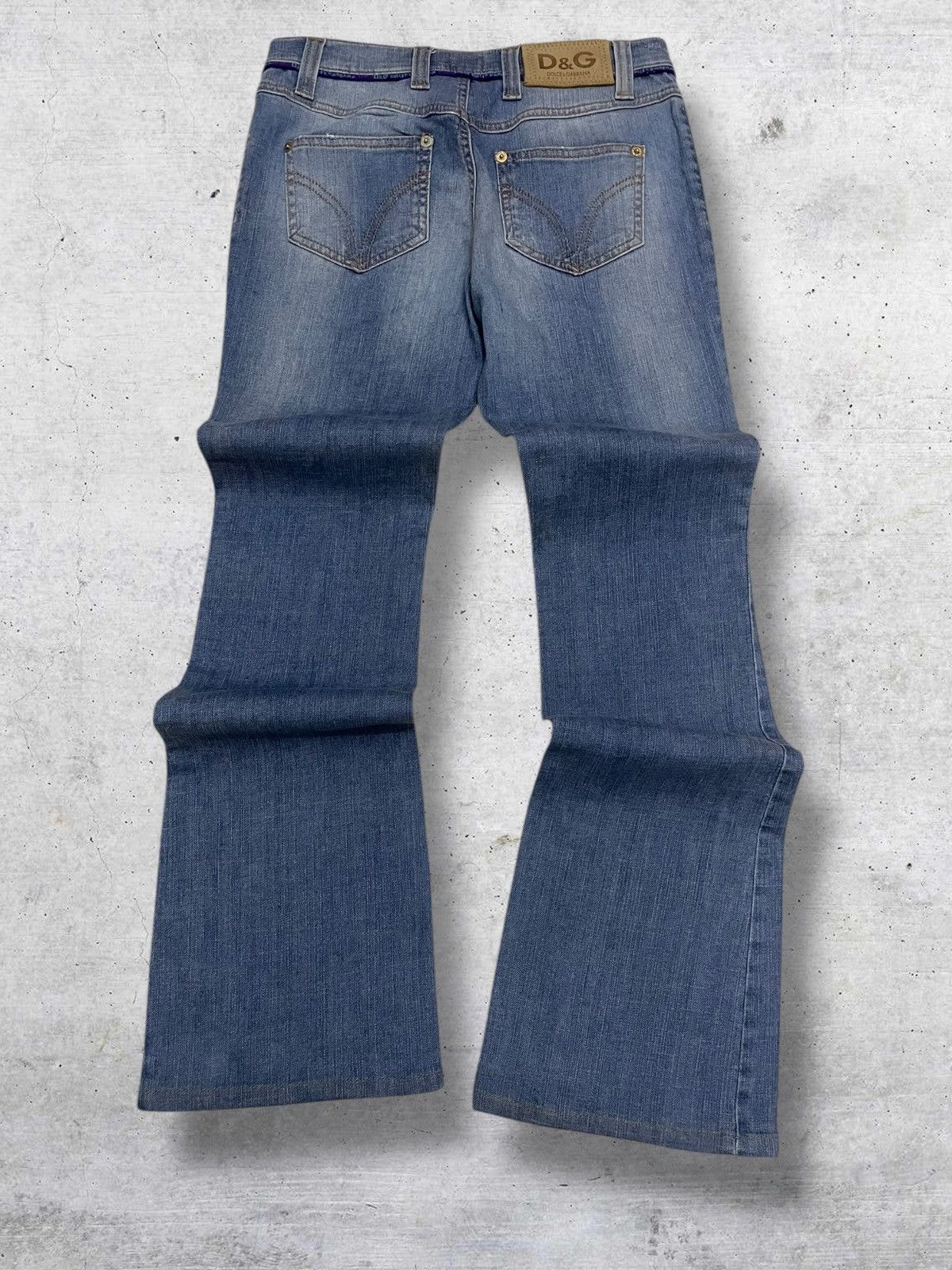 Dolce & Gabbana VINTAGE DOLCE & GABBANA DESIGNER 90S RARE FLARED BLUE WASHED Size US 28 / EU 44 - 11 Thumbnail