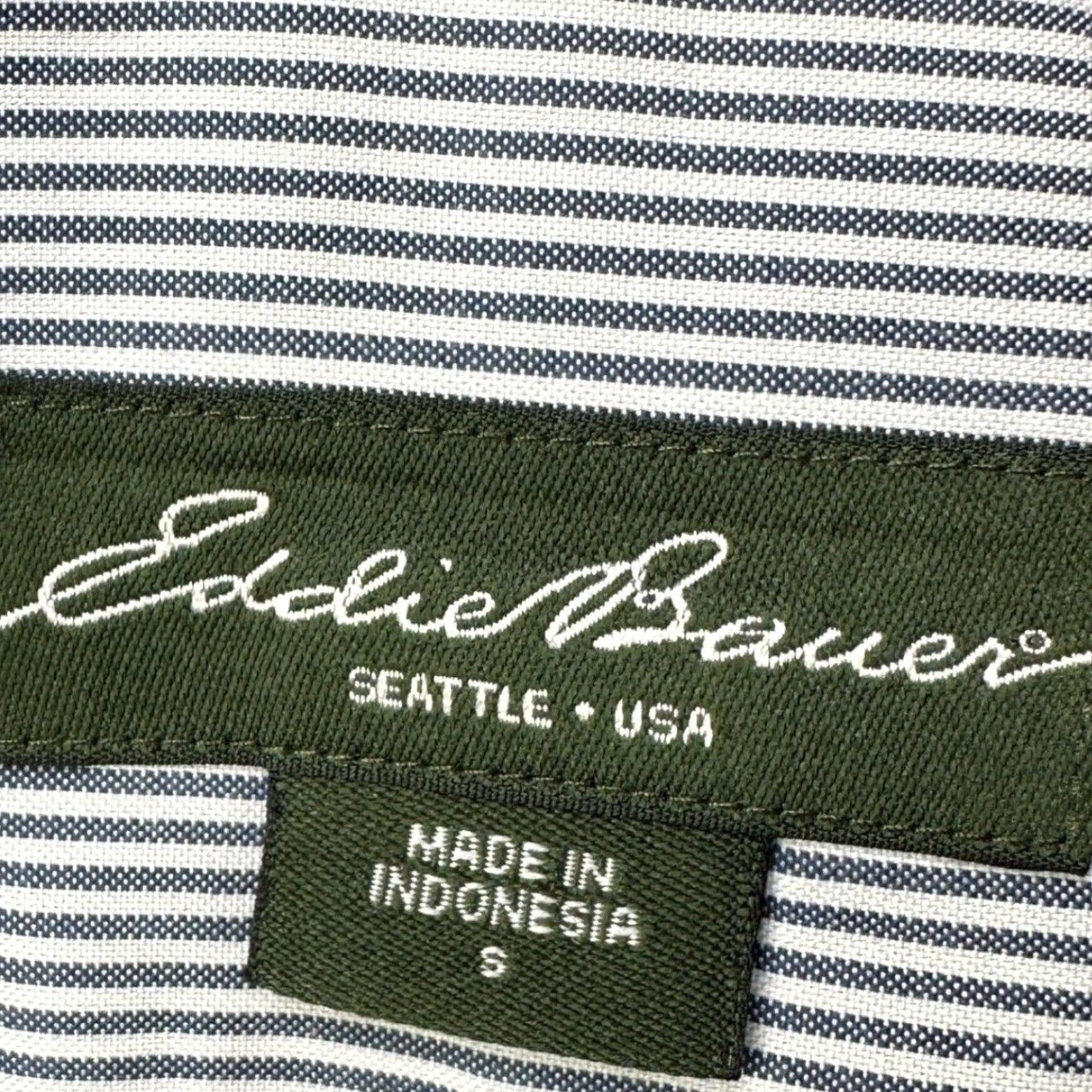 Eddie Bauer Eddie Bauer Mens Small Shirt Button Down Blue White Striped Pocket Authentic EUC Size US S / EU 44-46 / 1 - 5 Thumbnail