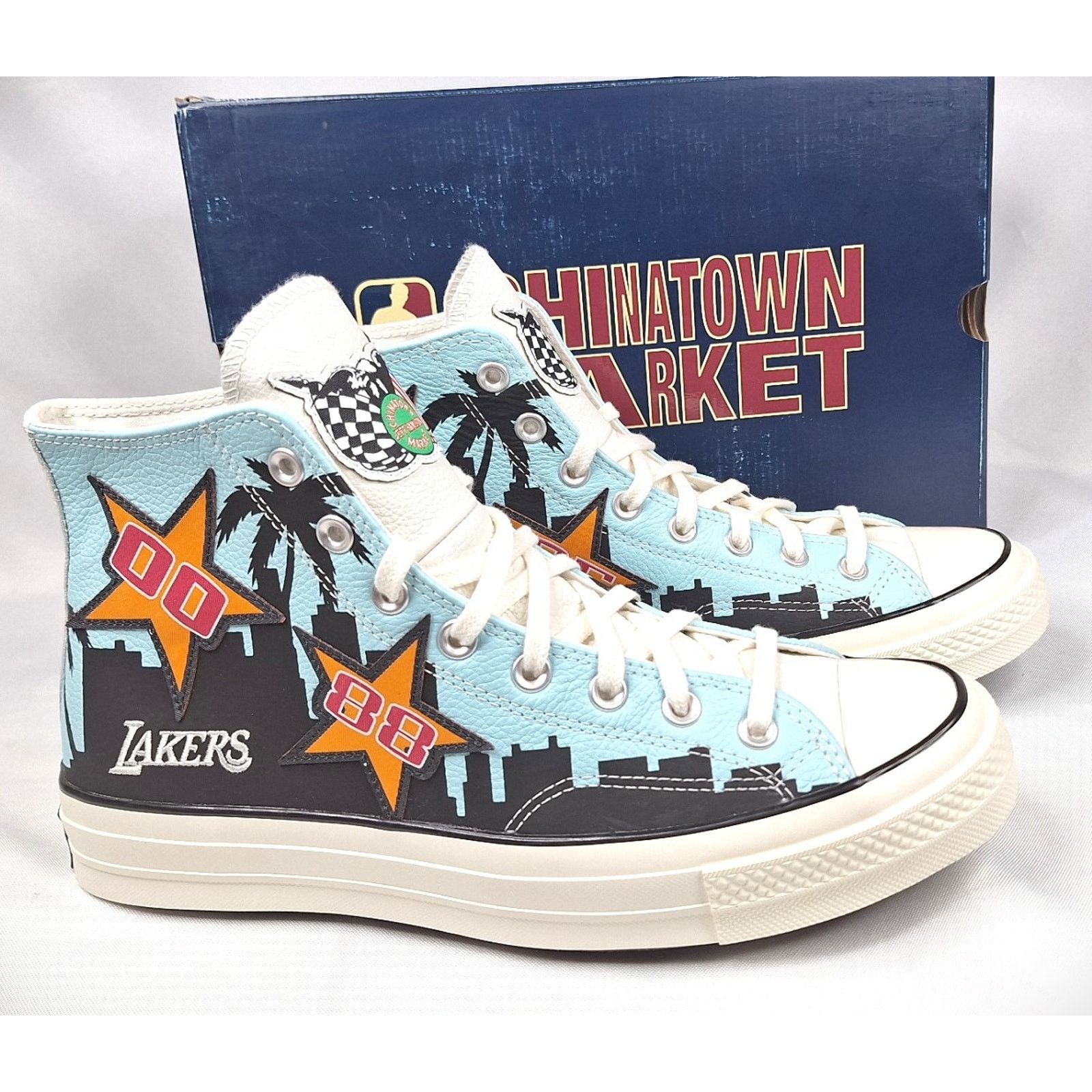 Converse Chinatown CONVERSE Lakers Poolside Hi-Top Leather Sneakers Size US 10.5 / EU 43-44 - 1 Thumbnail