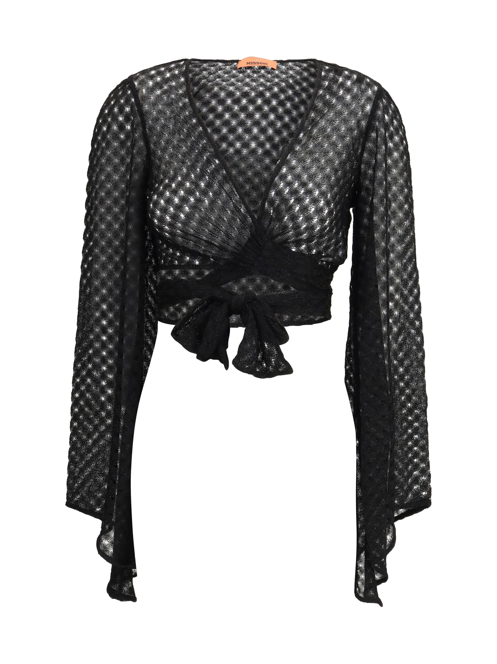 Wrap Top in lamé viscose