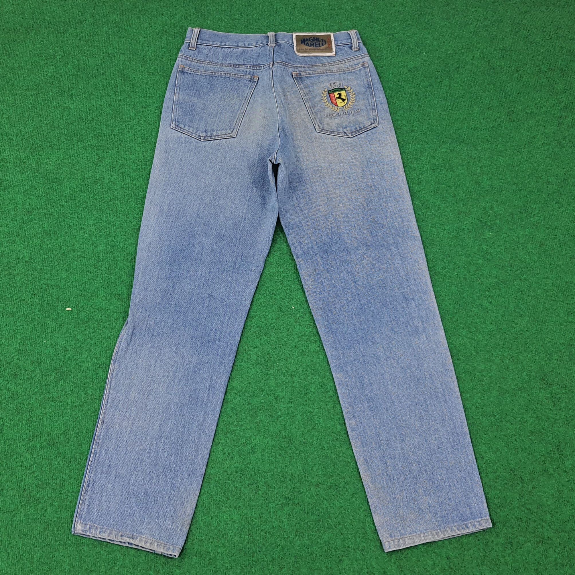 Ferrari × Vintage Vintage FERRARI Magneti Marelli Jeans C235N24 Size US 29 - 1 Thumbnail