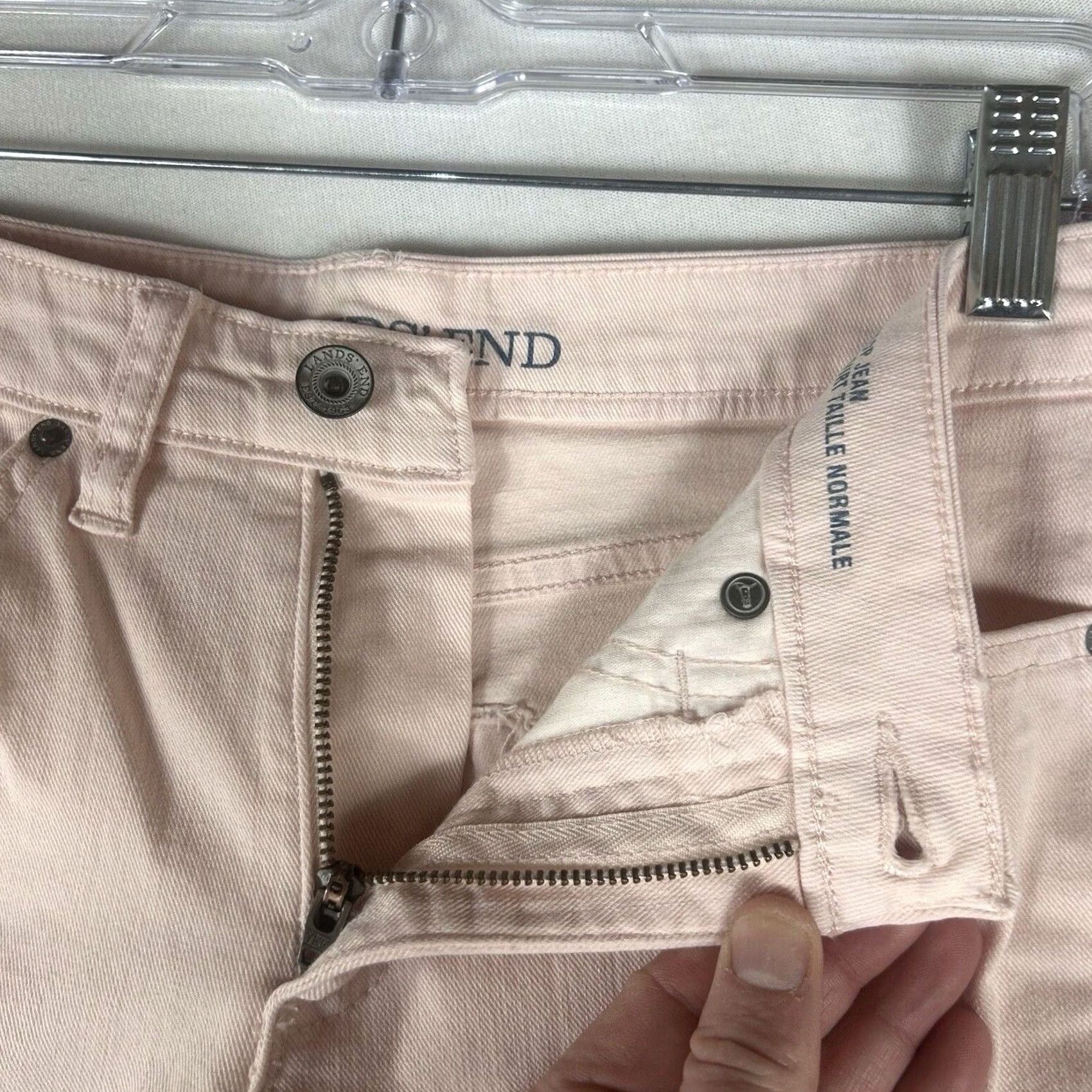 Lands' End Lands' End Mid Rise Crop Jeans Womens 2 Pink Denim Skinny Stretch Casual Pockets Shirts? Size 26" / US 2 / IT 38 - 4 Thumbnail