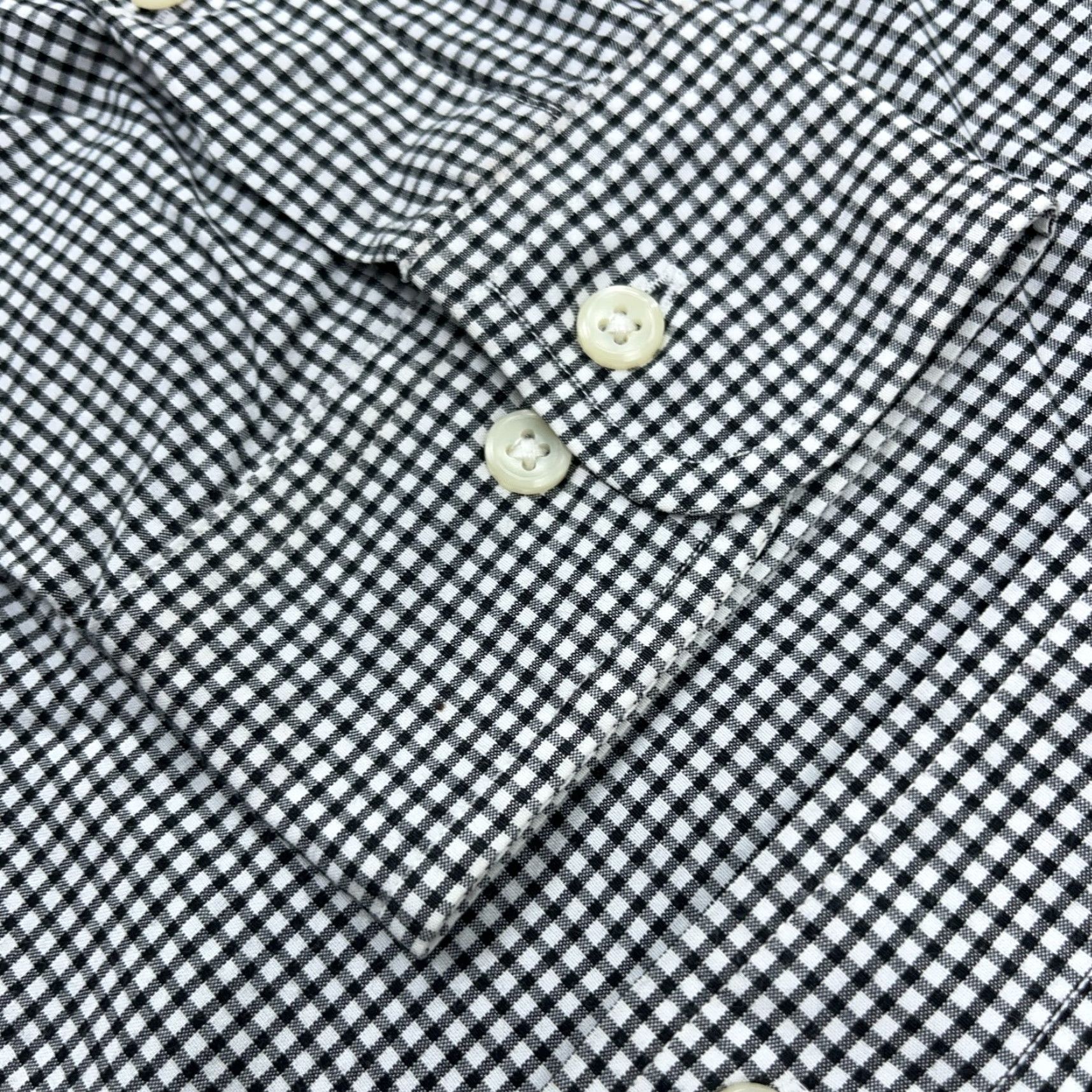 Ralph Lauren Ralph Lauren Shirt Men 16 34 Black White Button Up Dress Check Poplin Custom Fit Size 42R - 5 Thumbnail