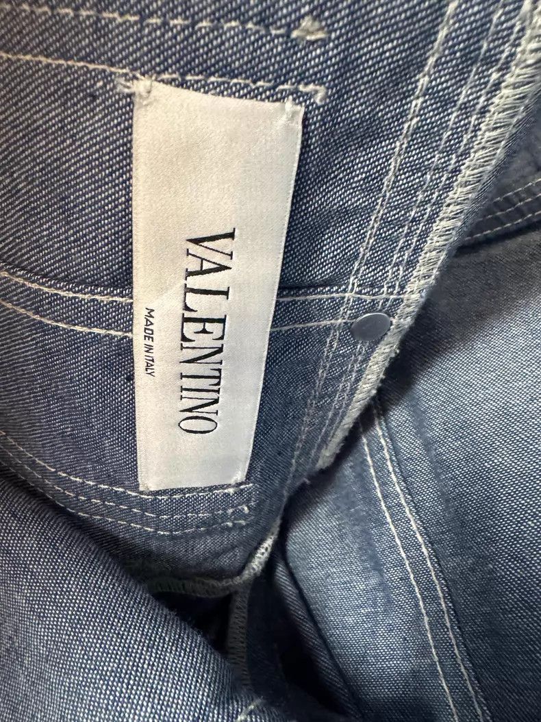 Valentino Valentino Blue button design denim jacket jacket Size M / US 6-8 / IT 42-44 - 3 Thumbnail