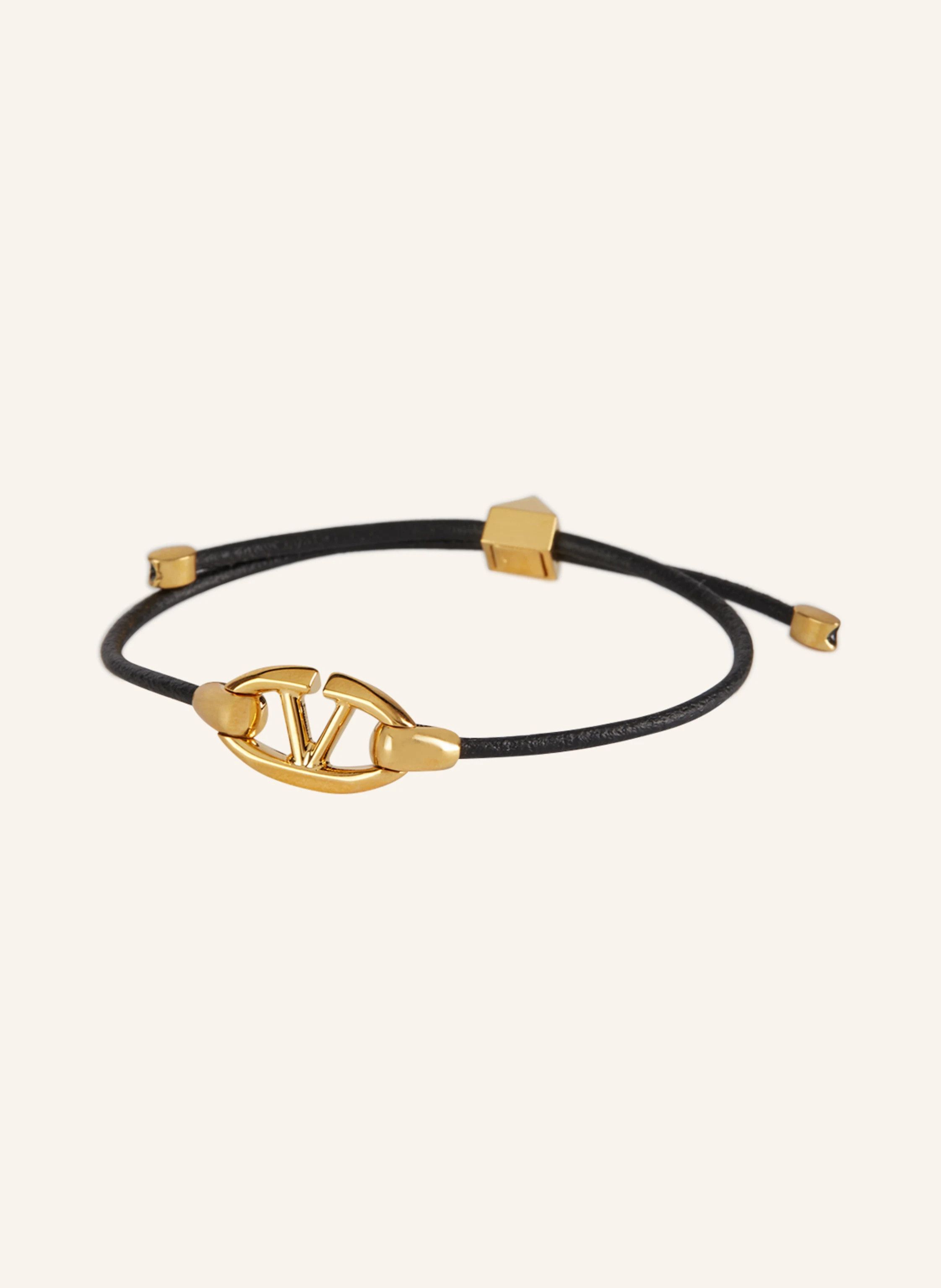 Valentino o1s22i1n0924 Size: OS / Leather Vlogo Bracelet Size ONE SIZE - 1 Thumbnail