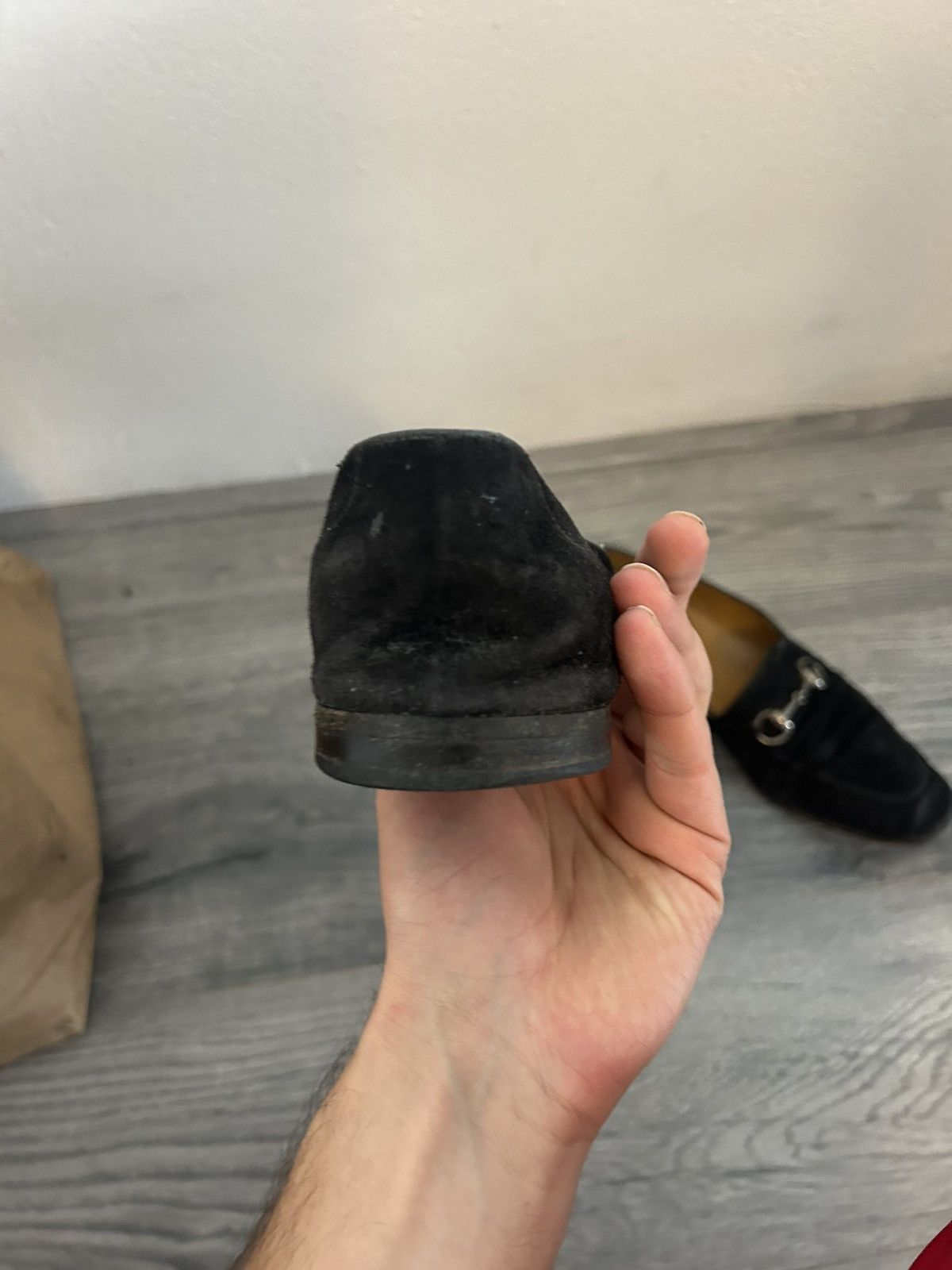 Gucci Gucci Black Suede Horsebit Loafers Size 42E Size US 9 / EU 42 - 8 Thumbnail