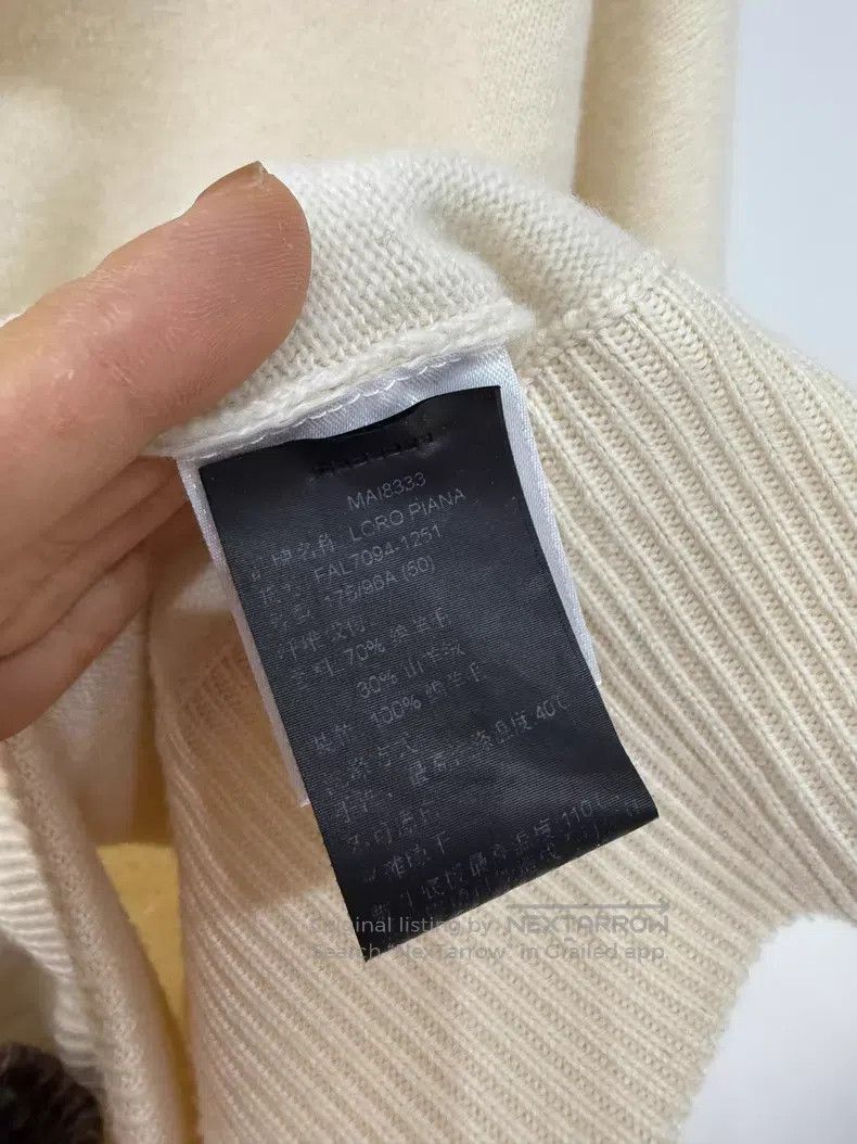 Loro Piana Loro Piana Cream White Cashmere and Goat Hair Knit Sweater Size US M / EU 48-50 / 2 - 4 Thumbnail