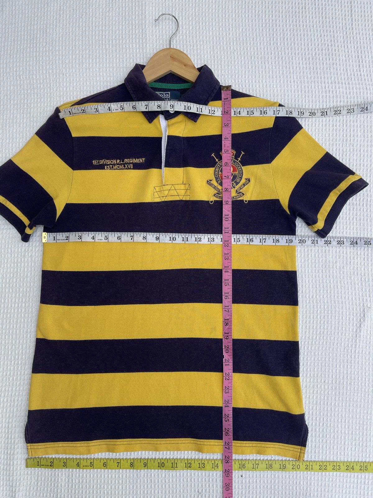 OVER THE STRiPES Rare🔥Vintage POLO RALPH LAUREN RUGBY T Shirt Size US M / EU 48-50 / 2 - 12 Thumbnail
