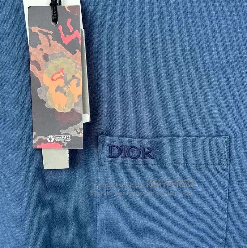Dior Dior Peacock Blue Cotton T-Shirt for Men . Size US M / EU 48-50 / 2 - 3 Thumbnail