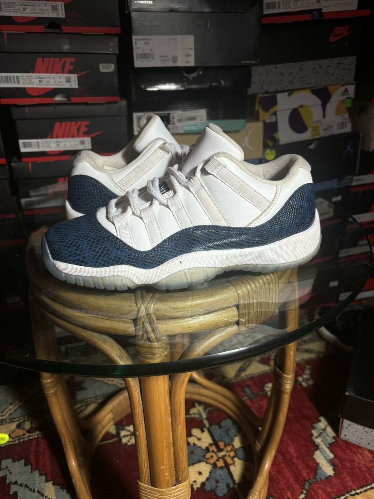 Jordan Brand Jordan 11 low navy blue snakeskin 2019 6.5y Size US 6.5 / EU 39-40 - 1 Thumbnail