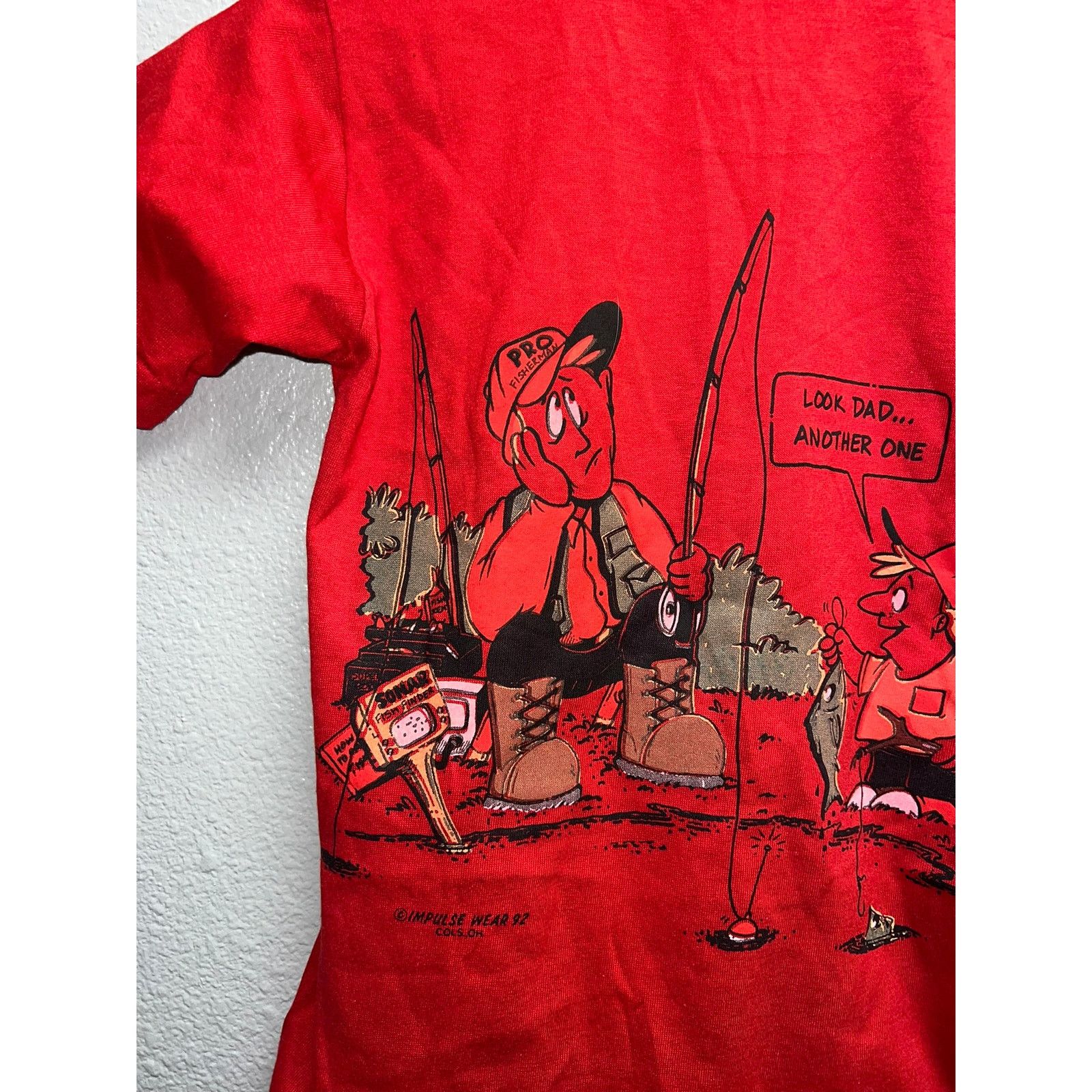 Jerzees Youth Vintage Test Print Shirt Dad Fishing Fish Graphic kids Size M / US 6-8 / IT 42-44 - 8 Thumbnail