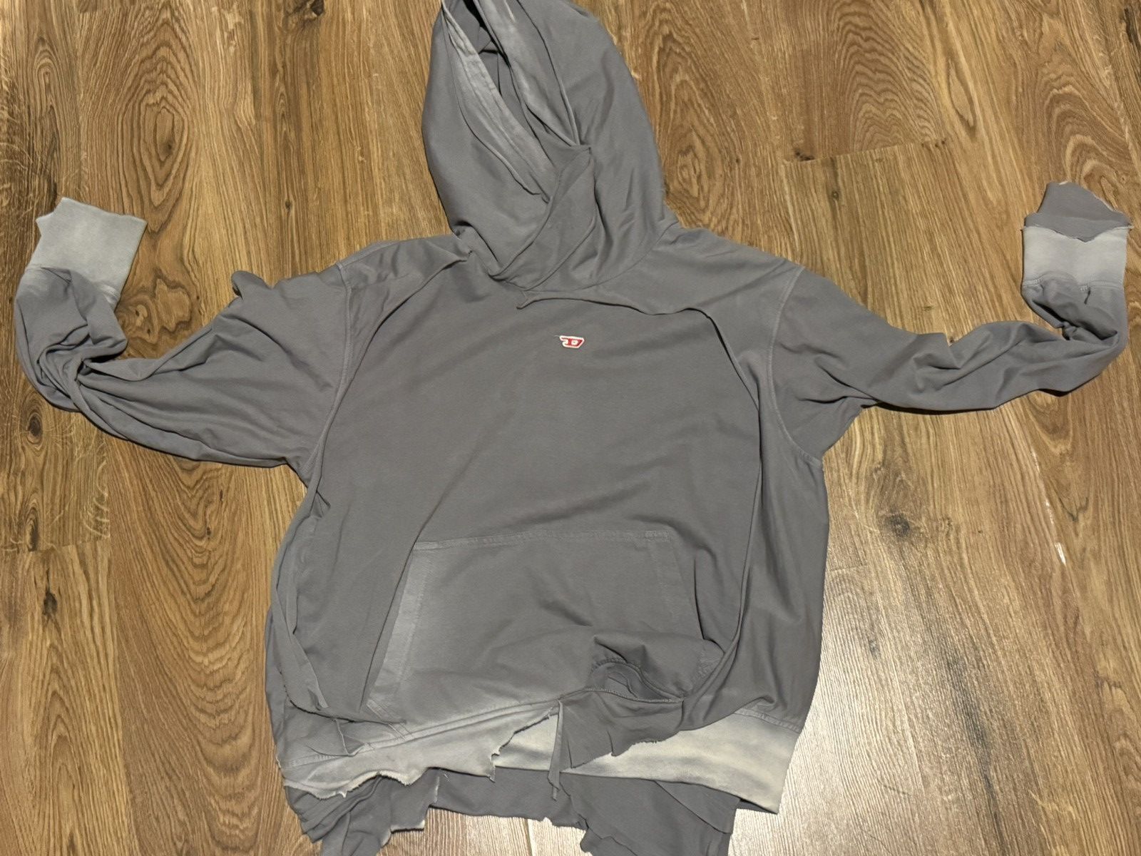 Image of Diesel Hoodie in Grey, Men's (Size Small)