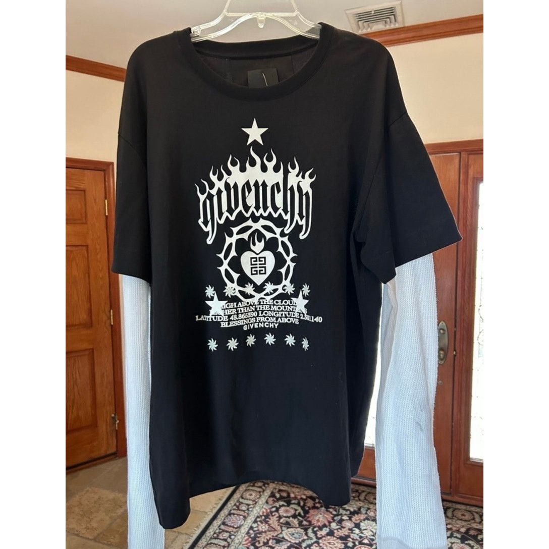 Givenchy Givenchy Black Graphic Logo T-Shirt Size US XXL / EU 58 / 5 - 1 Thumbnail