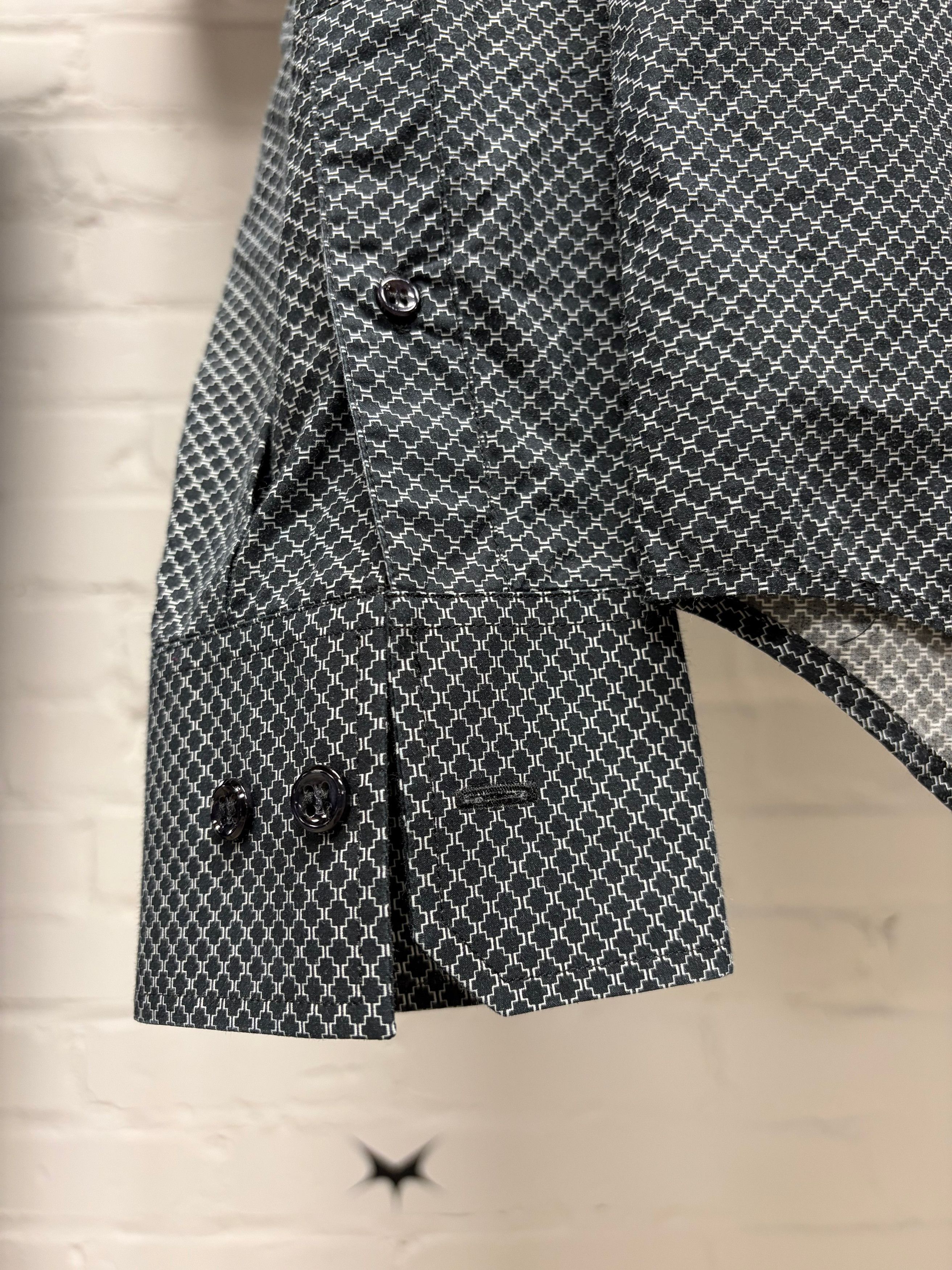 Saint Laurent Paris Yves Saint Laurent Rive Gauche ‘Micro Dot’ Button Down Shirt Size US M / EU 48-50 / 2 - 2 Thumbnail