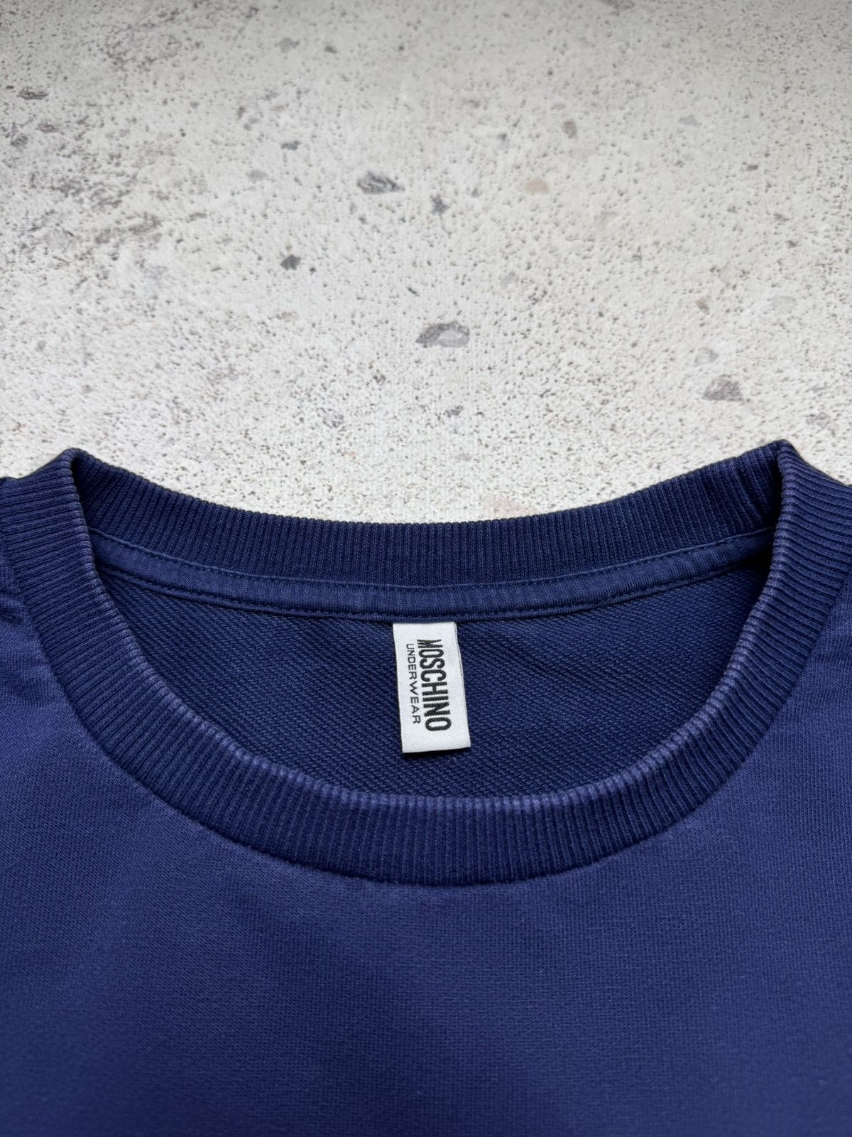 Moschino × Vintage Moschino Men's Logo-tape Crew Sweatshirt Blue M Size US M / EU 48-50 / 2 - 12 Thumbnail