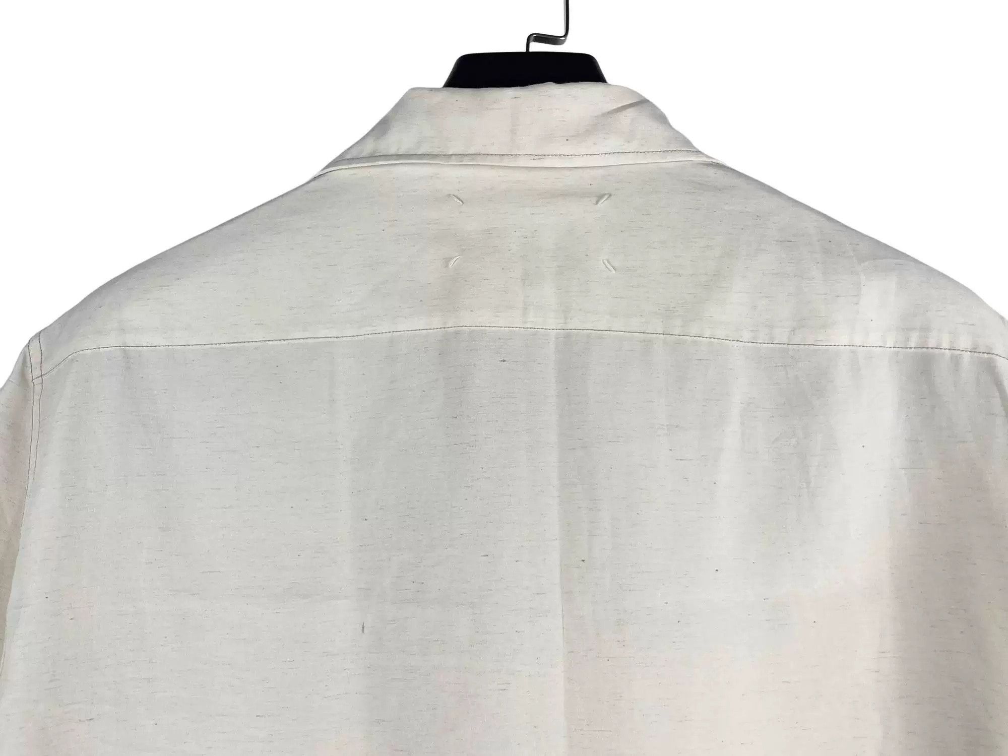 Maison Margiela Maison Margiela White Short-Sleeve Shirt Size US M / EU 48-50 / 2 - 5 Thumbnail
