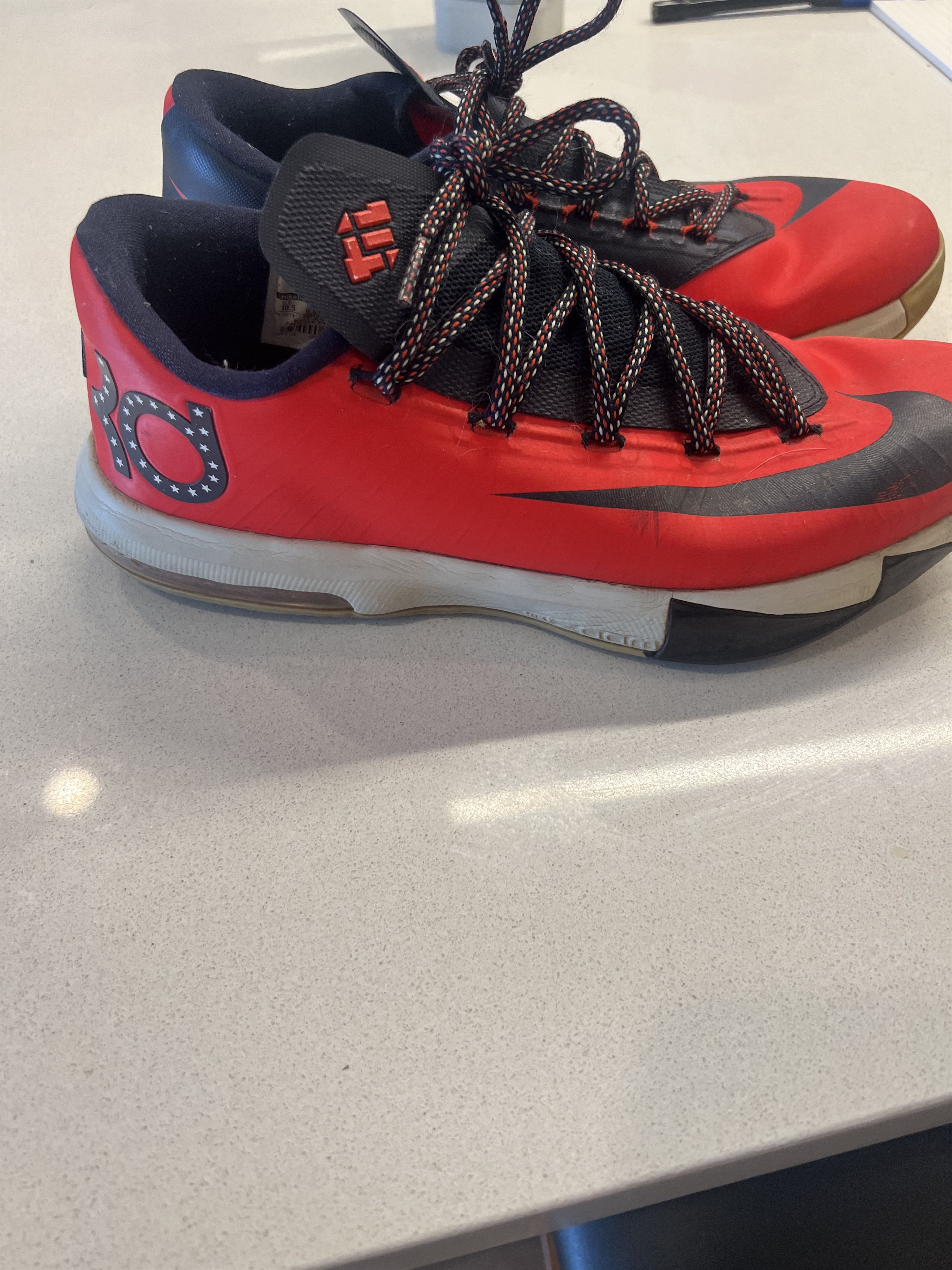 Nike KD 6 Light Crimson DC Men's Size 10.5 Size US 10.5 / EU 43-44 - 3 Thumbnail