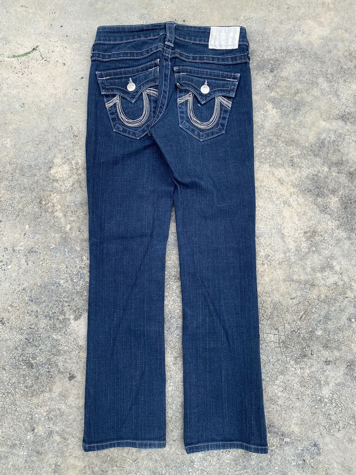 VINTAGE 2000s Y2K TRUE RELIGION Low Rise Waist Britney Blue