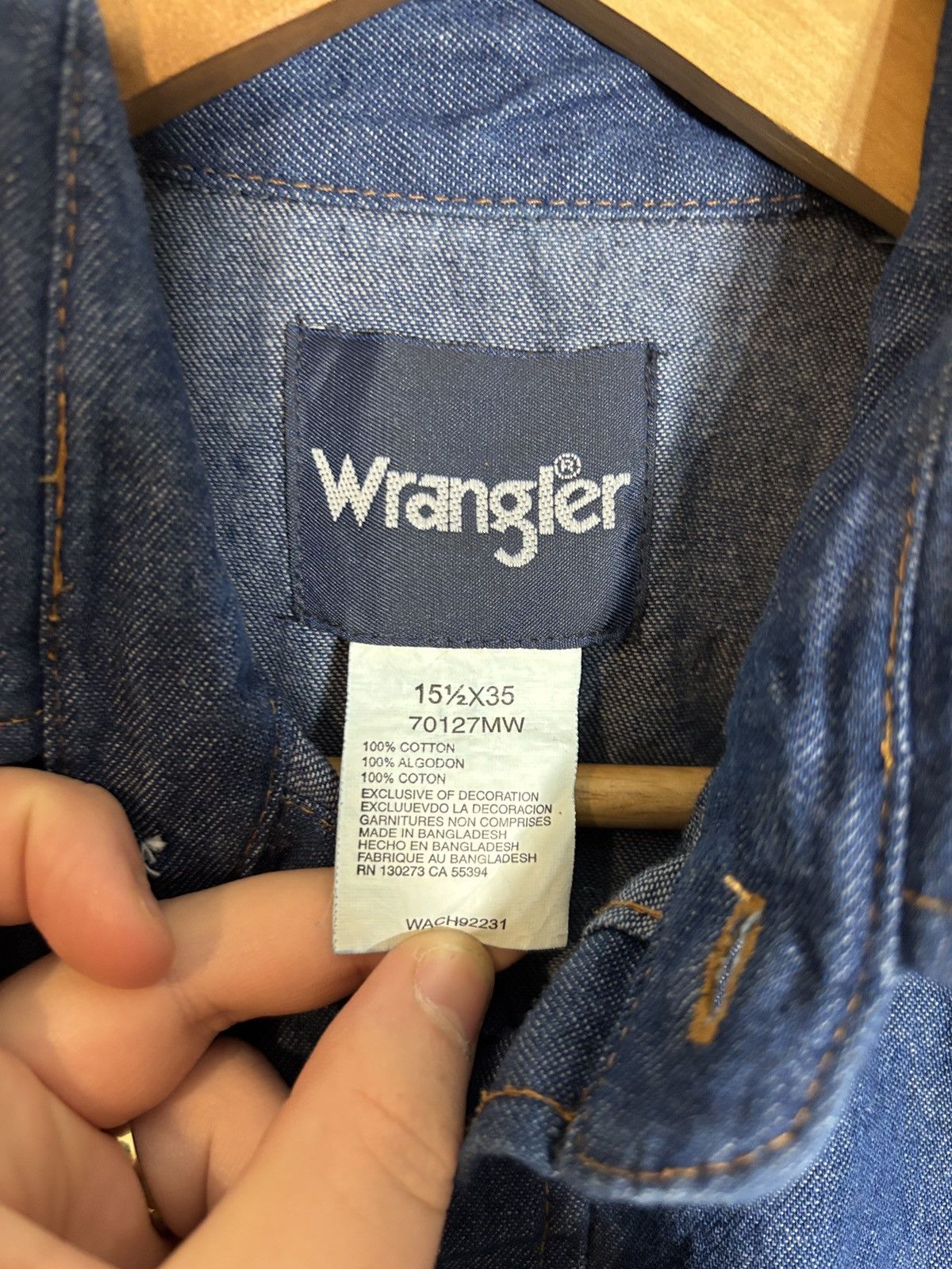 Wrangler Wrangler Denim Pearl Snap Western Shirt Size US L / EU 52-54 / 3 - 3 Thumbnail