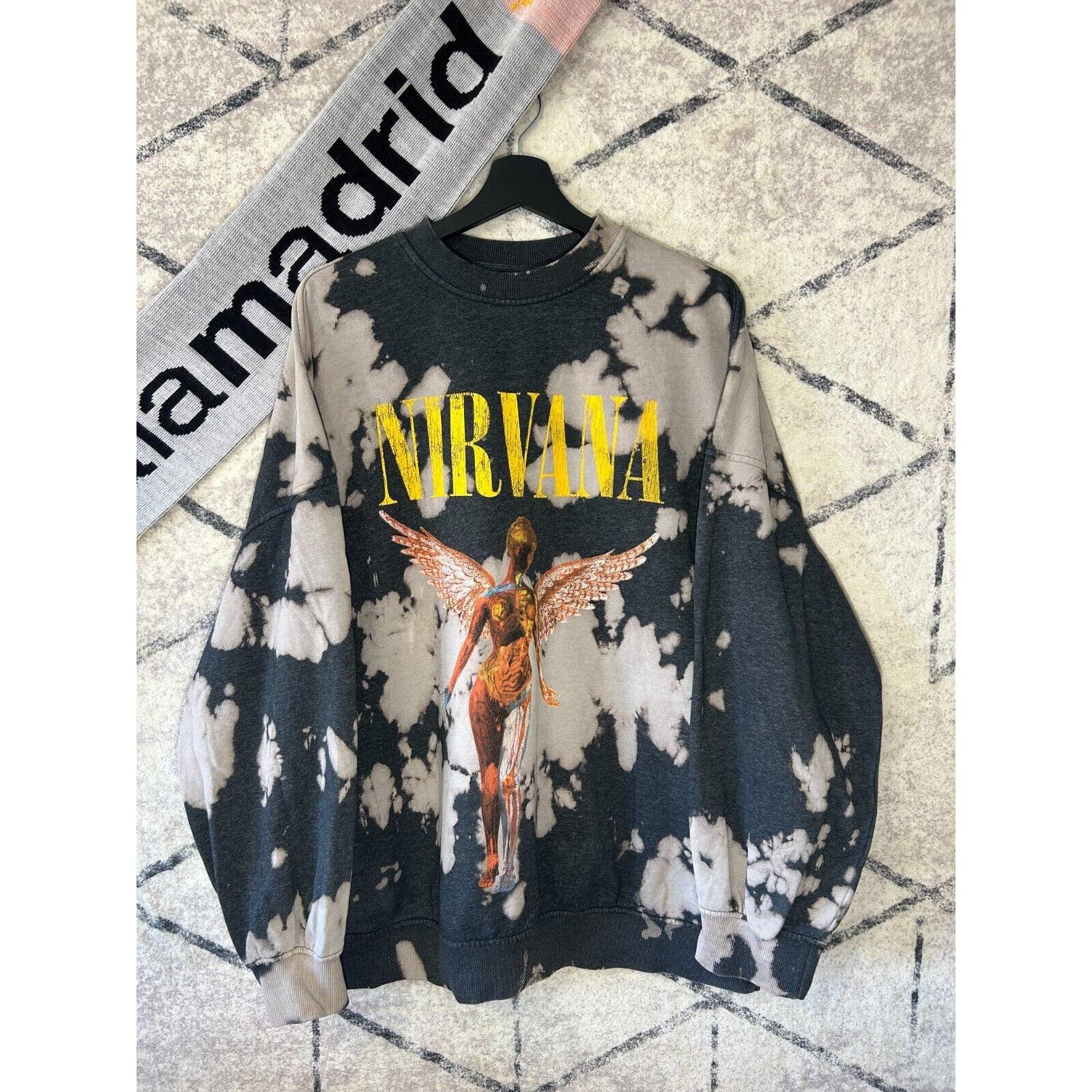 Nirvana tie dye sweatshirt sale