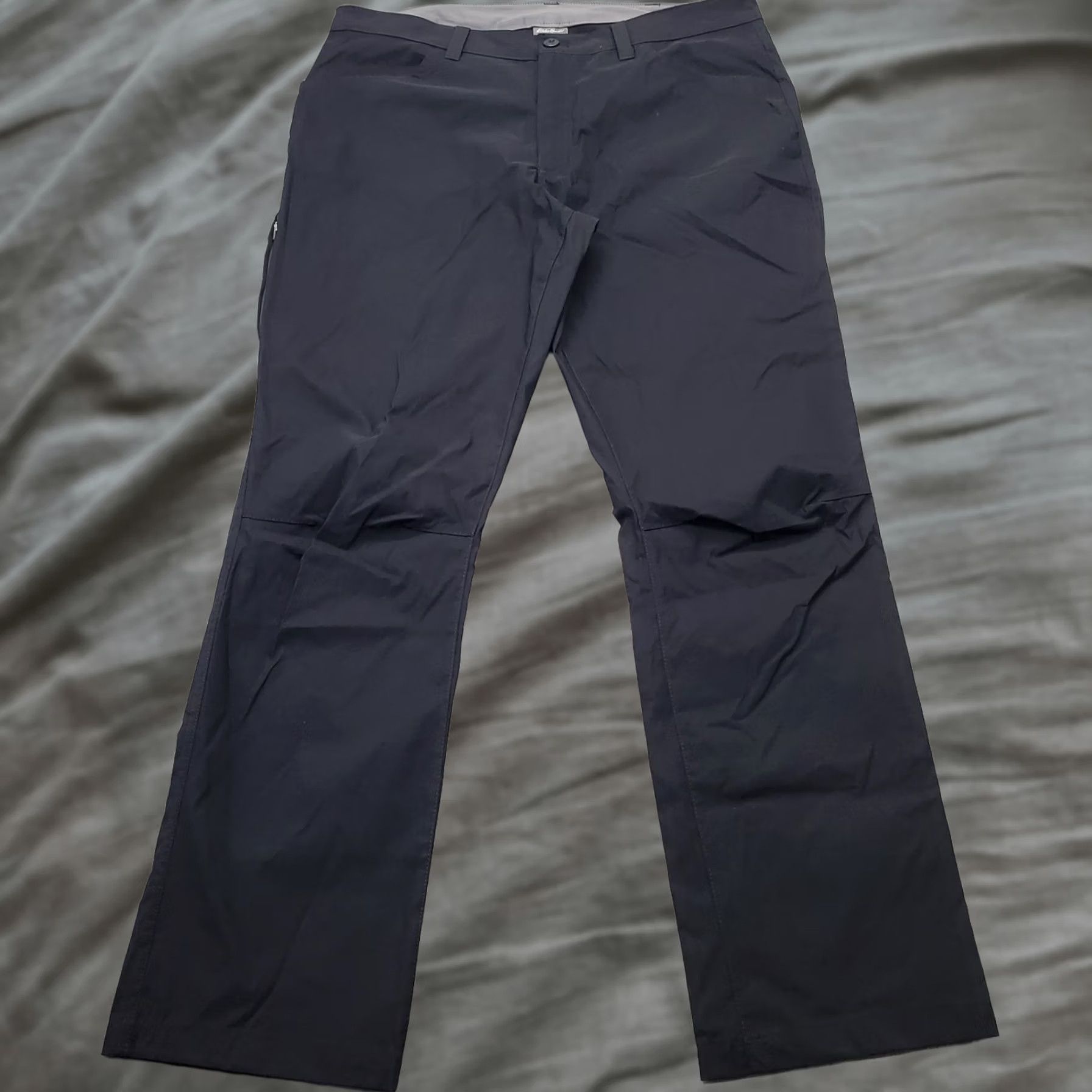 Eddie Bauer Eddie Bauer Chino Pants Men 38x32 Black Nylon Flat Front Belt Loops Straight Leg Size US 38 / EU 54 - 1 Thumbnail