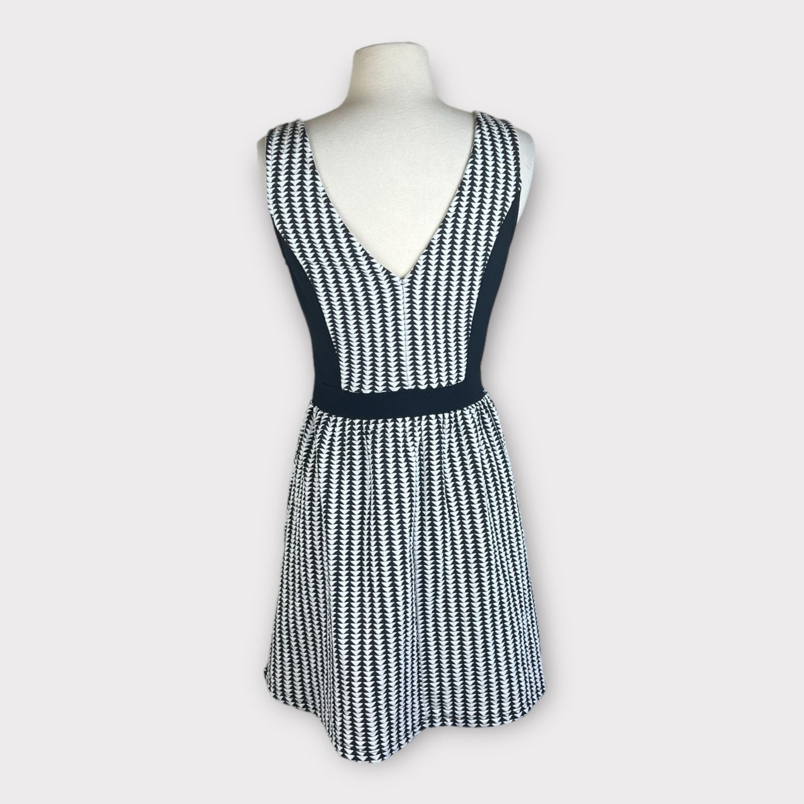Macys Charming Charlie | Retro Black Check Dress Size S / US 4 / IT 40 - 3 Thumbnail
