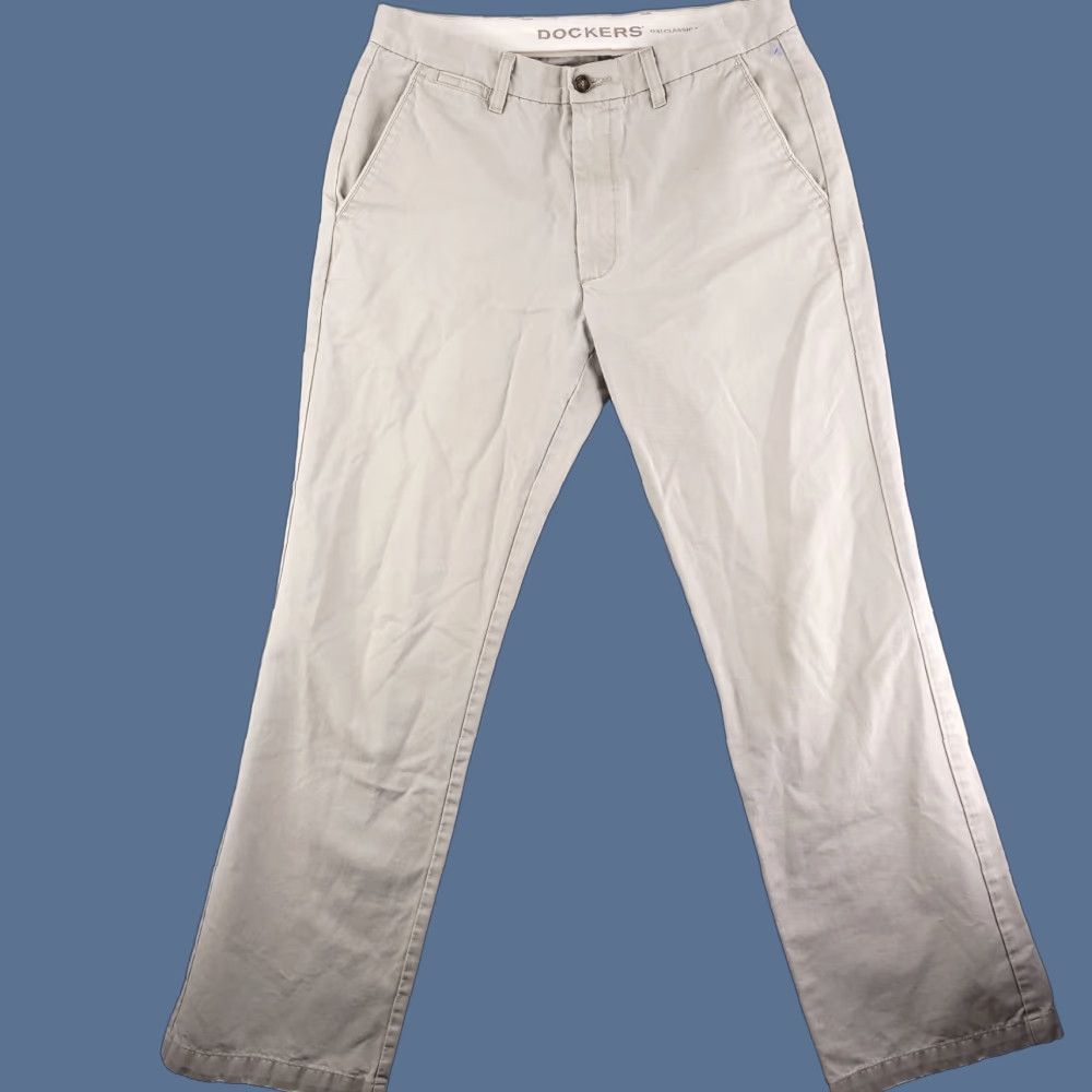 Dockers DOCKERS Pants Mens 34x32 Wide Leg Chino Beige Cotton Size US 34 / EU 50 - 1 Thumbnail