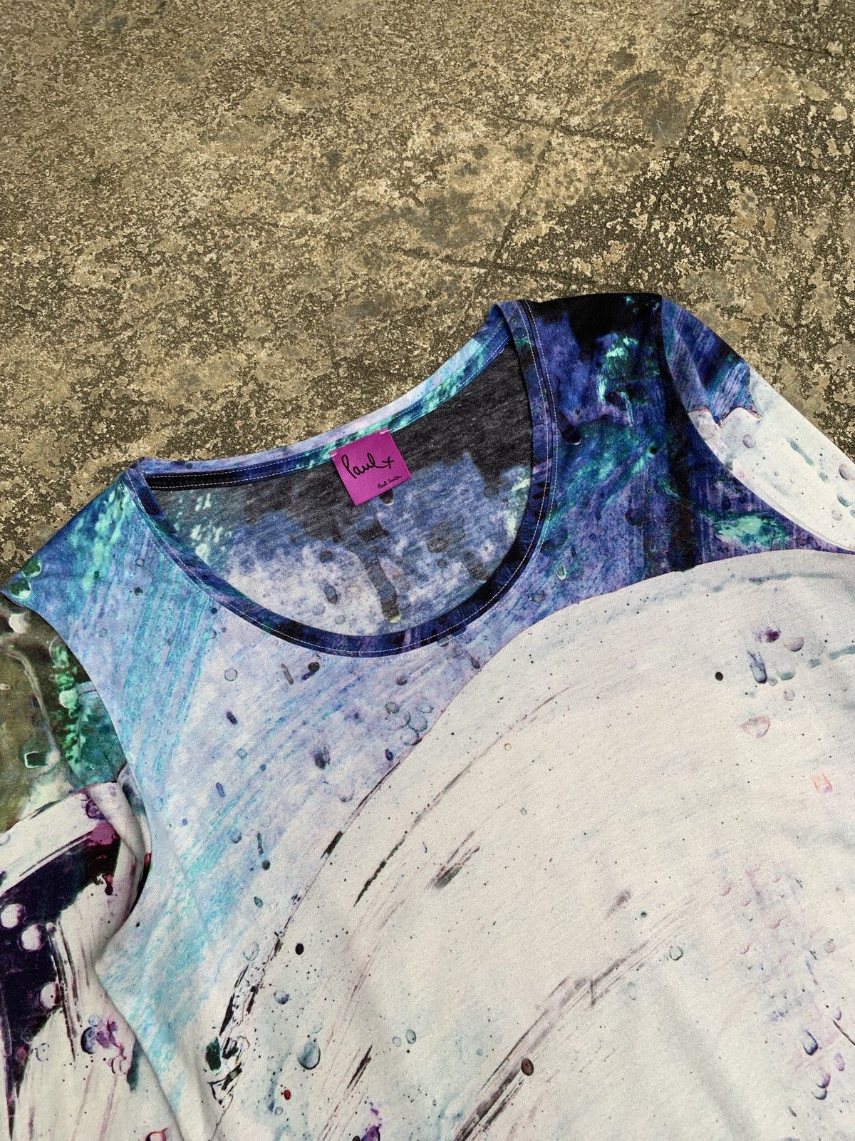 Paul Smith Paul+ by Paul Smith Abstract Water Drop Art Graphic Top Size L / US 10 / IT 46 - 6 Thumbnail