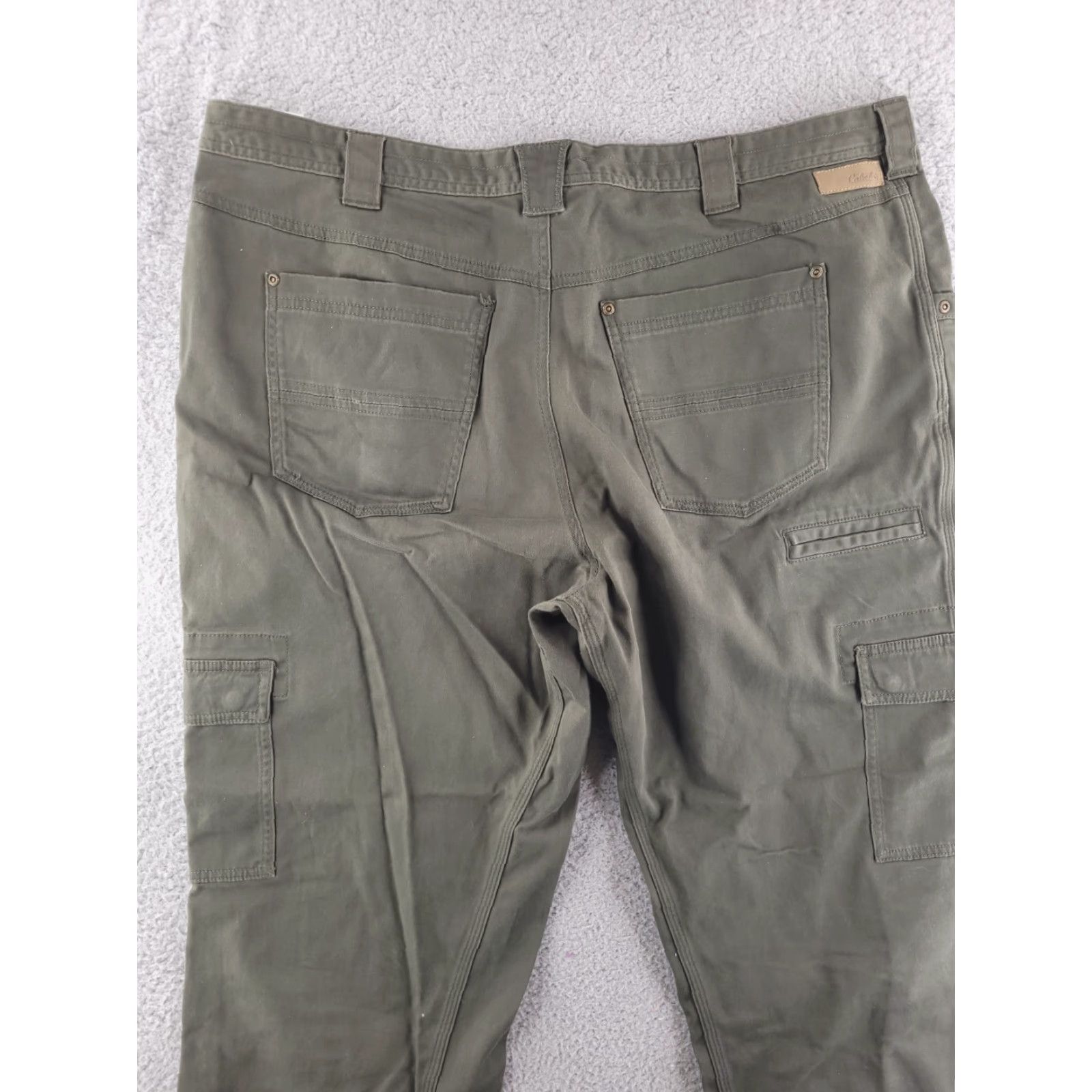 Vintage Cabela's Pants Cargo Men 40x31 Green Army Military Work Regular Relaxed Front Flat Inseam 31" Size US 40 / EU 56 - 2 Thumbnail