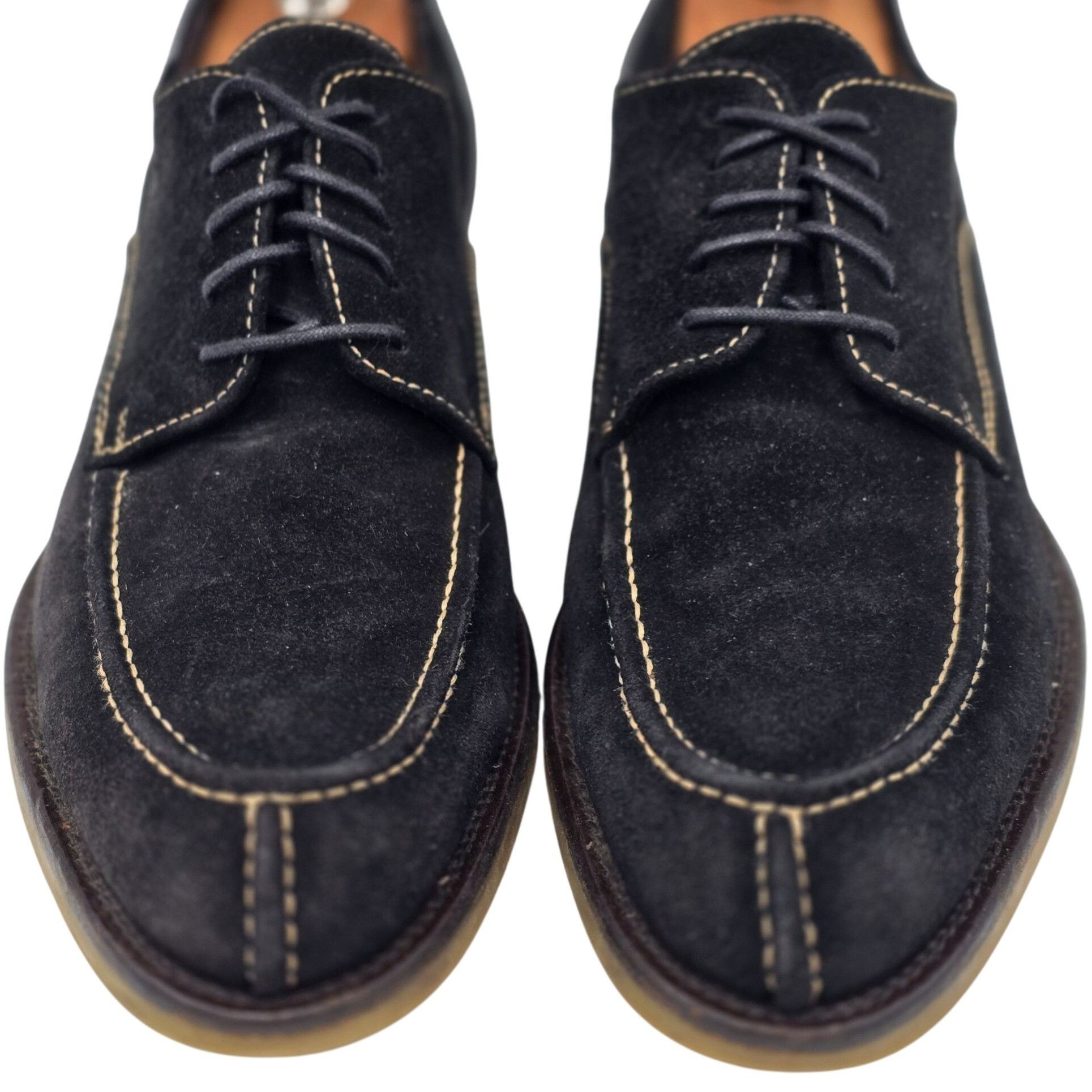 Donald Pliner Donald J. Pliner Italy Men's size 9.5M Black Suede Dress Sho Size US 9.5 / EU 42-43 - 2 Thumbnail