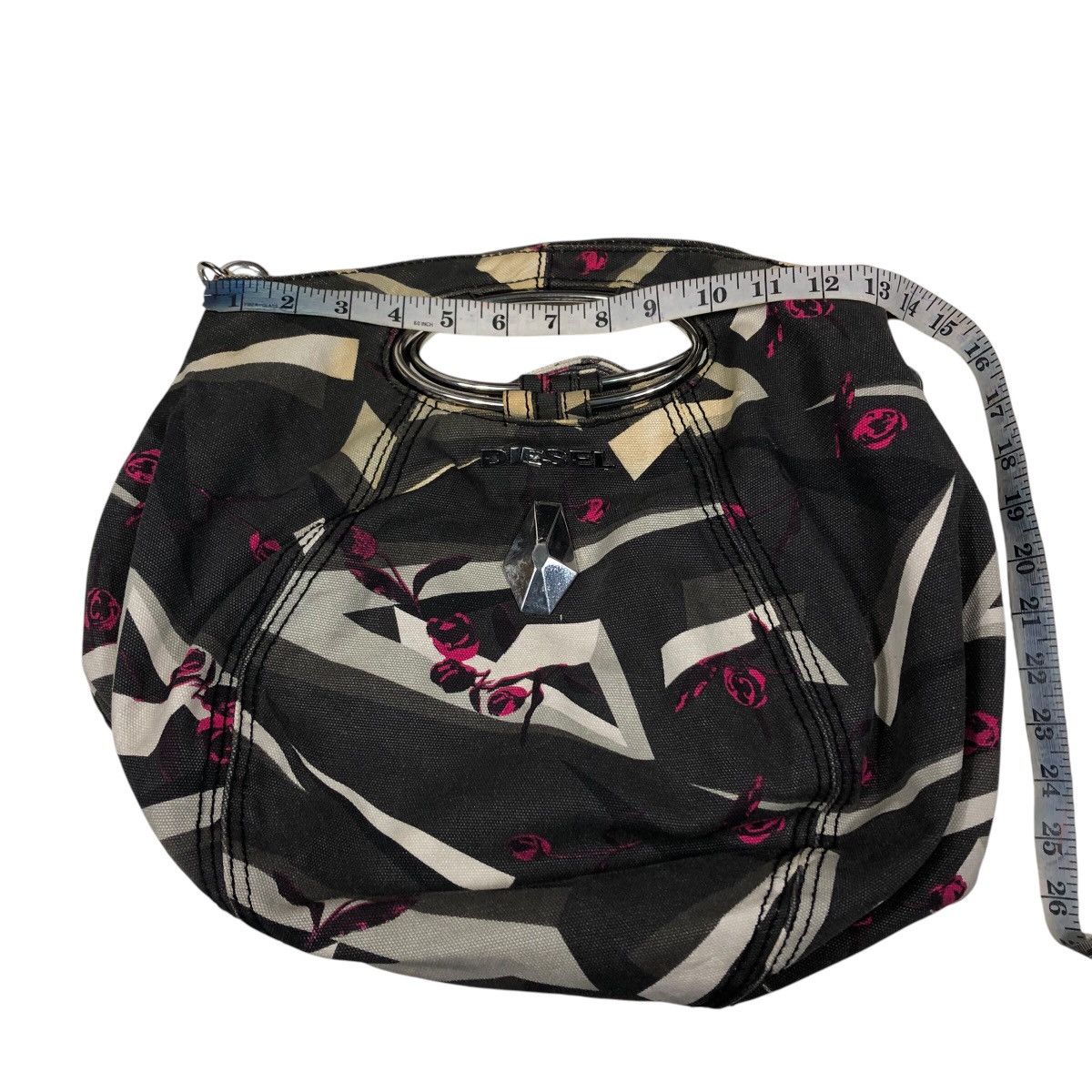 Diesel × Diesel Black Gold × Japanese Brand 📌Handbag/Shoulder Bag Diesel Over Print Design Size ONE SIZE - 14 Thumbnail