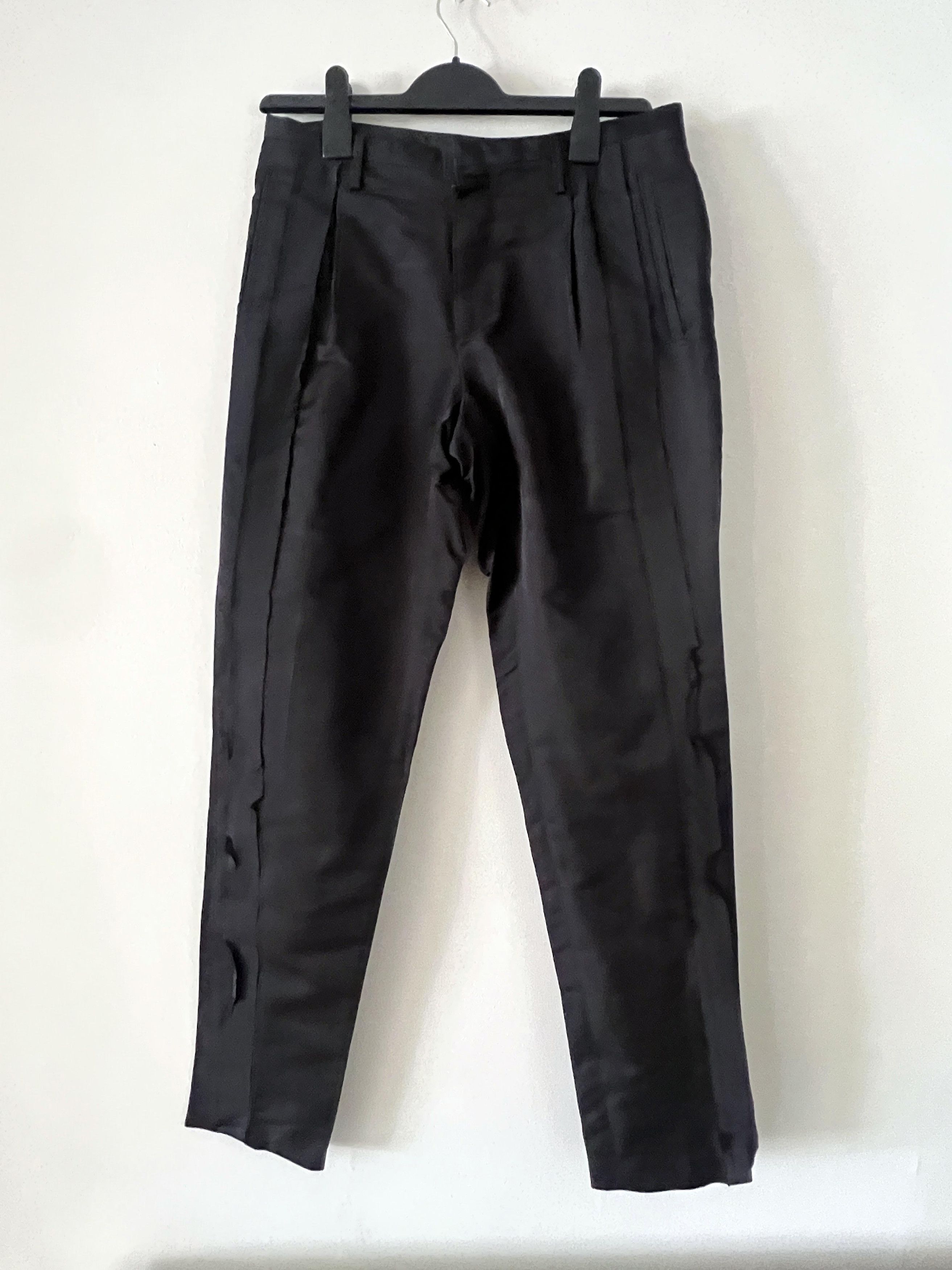Lanvin Lanvin Silk Runway Spring 2010 Black Trousers, Alber Elbaz Size US 30 / EU 46 - 2 Thumbnail