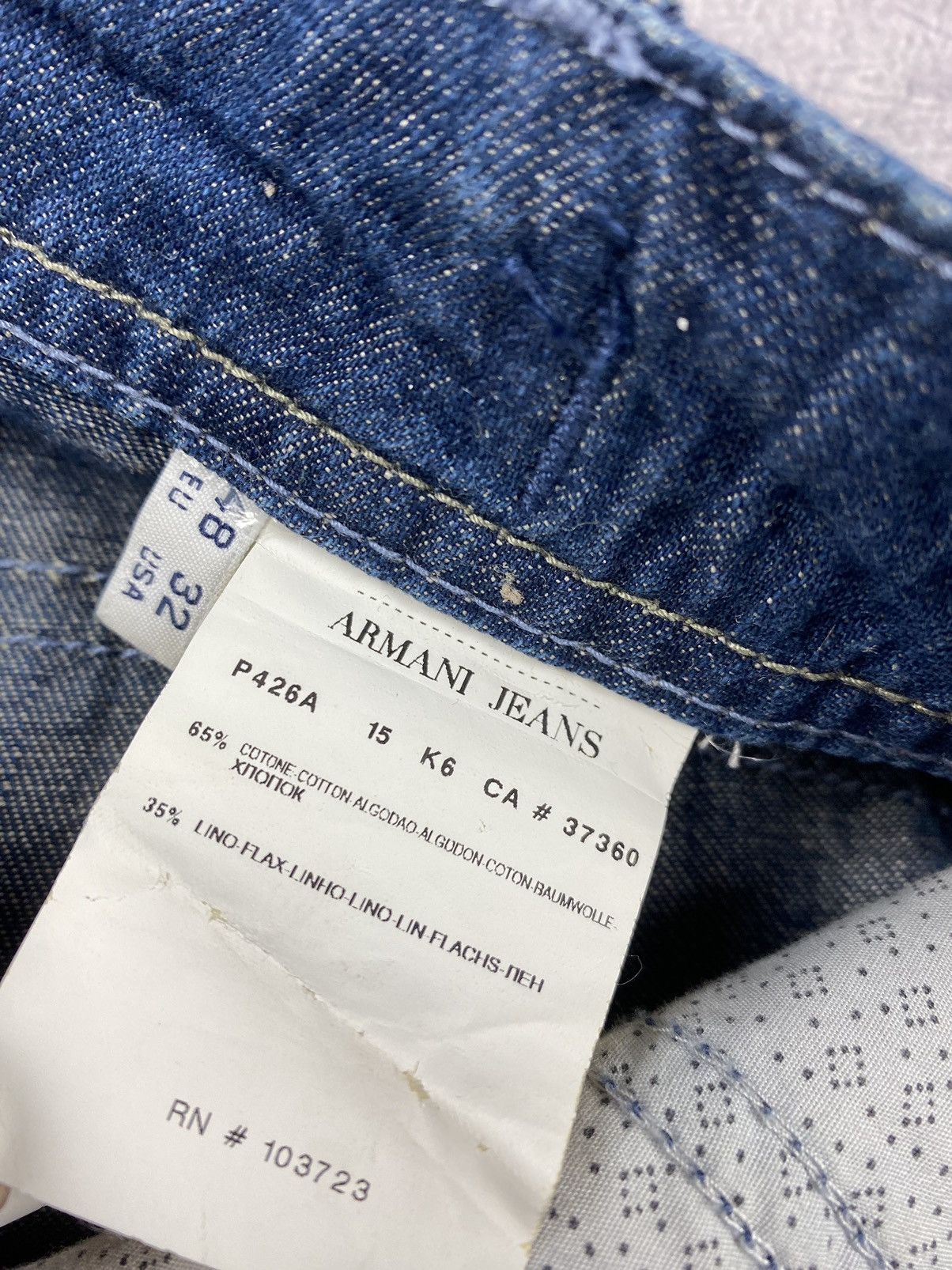 Emporio Armani × Giorgio Armani × Vintage Vintage Armani Jeans Denim Shorts Size US 36 / EU 52 - 10 Thumbnail