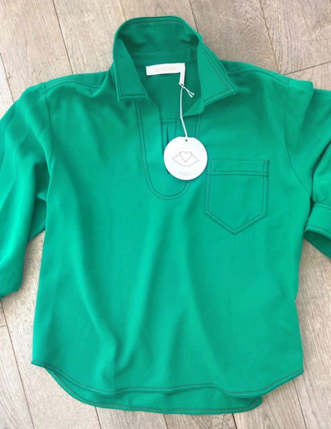See by Chloé Blouse – Apple Green – New with Tags
