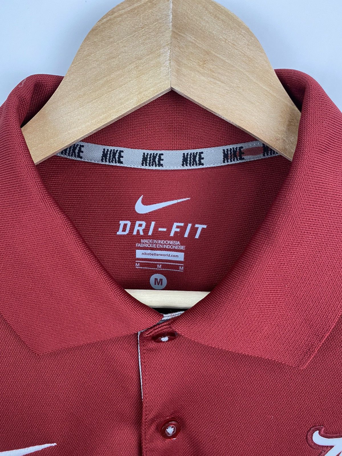 Nike ⚾️ Vintage 90s Nike Alabama Crimson Baseball Polo T-shirt Size US M / EU 48-50 / 2 - 4 Thumbnail