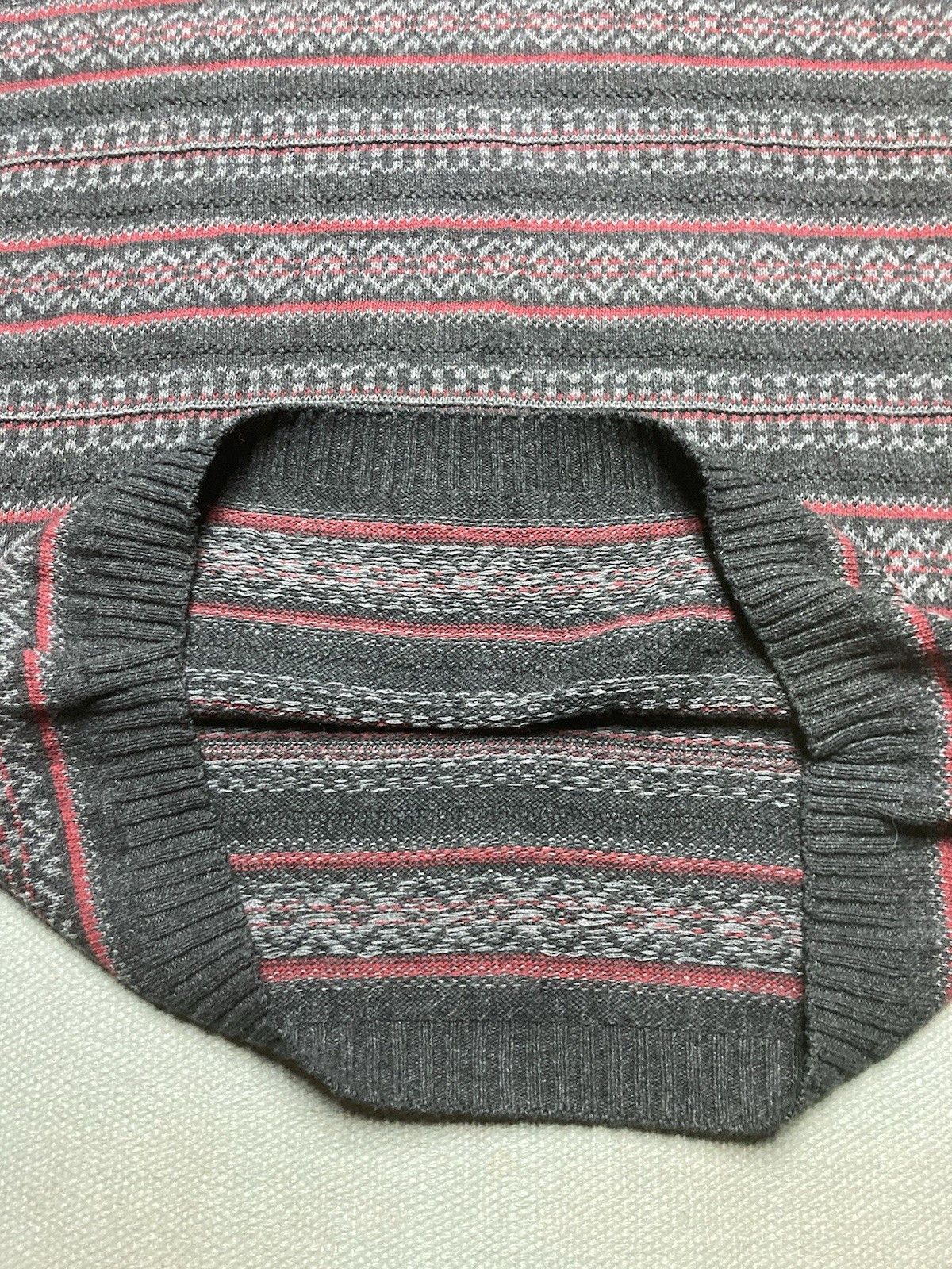 Vintage knit sweater falls creek hand framed cotton blend diamonds L Size US L / EU 52-54 / 3 - 3 Thumbnail