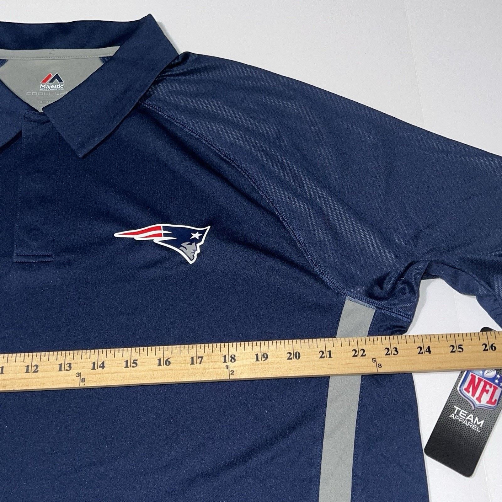 Majestic Majestic Cool Base NFL New England Patriots Polo Shirt Sz XL Size US XL / EU 56 / 4 - 6 Thumbnail
