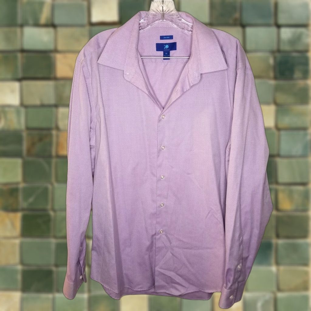 Egara Egara Mens XL Purple Long Sleeve Button-Up Shirt Size US XL / EU 56 / 4 - 1 Thumbnail