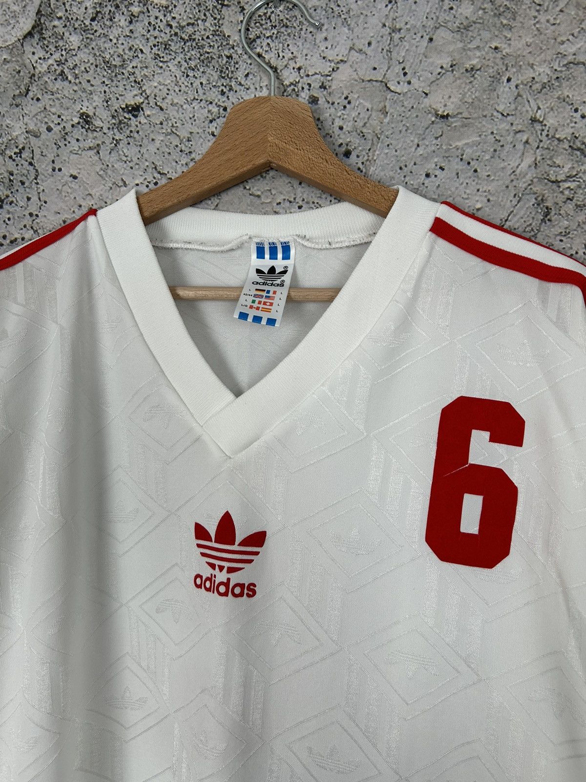 Adidas Vintage Adidas Soccer Jersey Football 90s Rare Sportswear Size US L / EU 52-54 / 3 - 3 Thumbnail