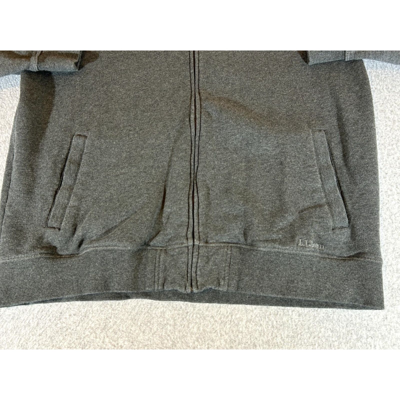 Vintage LL Bean Jacket Mens XL Gray Full Zip Fleece Lined Sweatshirt Traditional Fit Size US XL / EU 56 / 4 - 2 Thumbnail