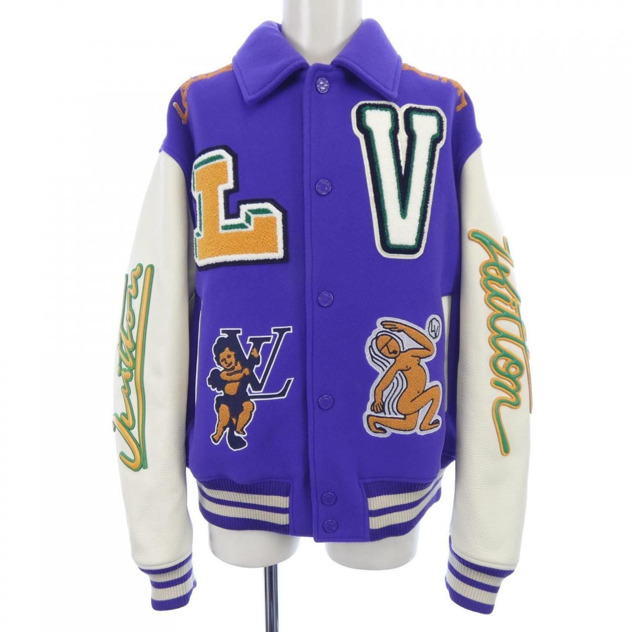LOUIS VUITTON 21SS Varsity Baseball Jacket Blouson Men Woman
