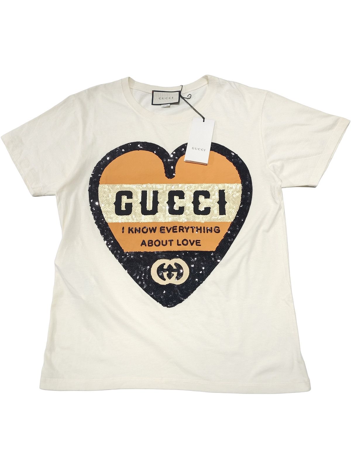 Gucci Gucci Heart Sequin T-Shirt Size S Size S / US 4 / IT 40 - 1 Thumbnail