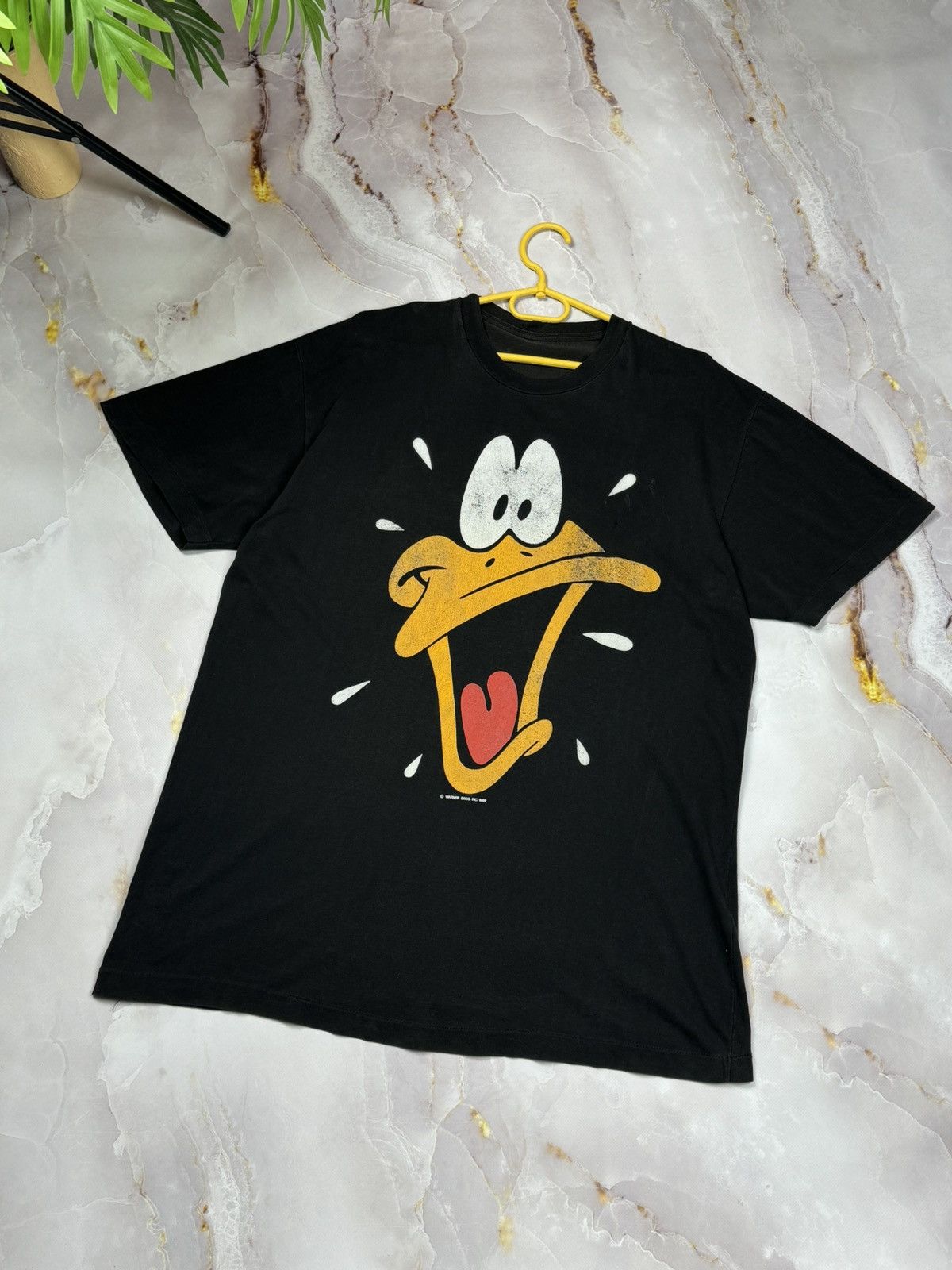 Other Vintage 1989 Daffy Duck Big Face Shirt Black Short Sleeve Size US XL / EU 56 / 4 - 14 Thumbnail